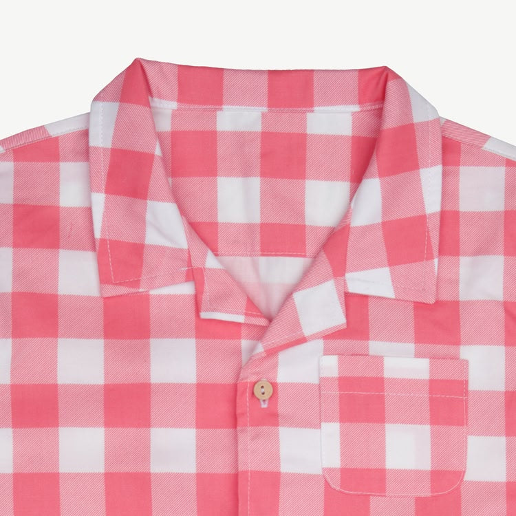 Aloha Shirt - Gingham Gem - Rose