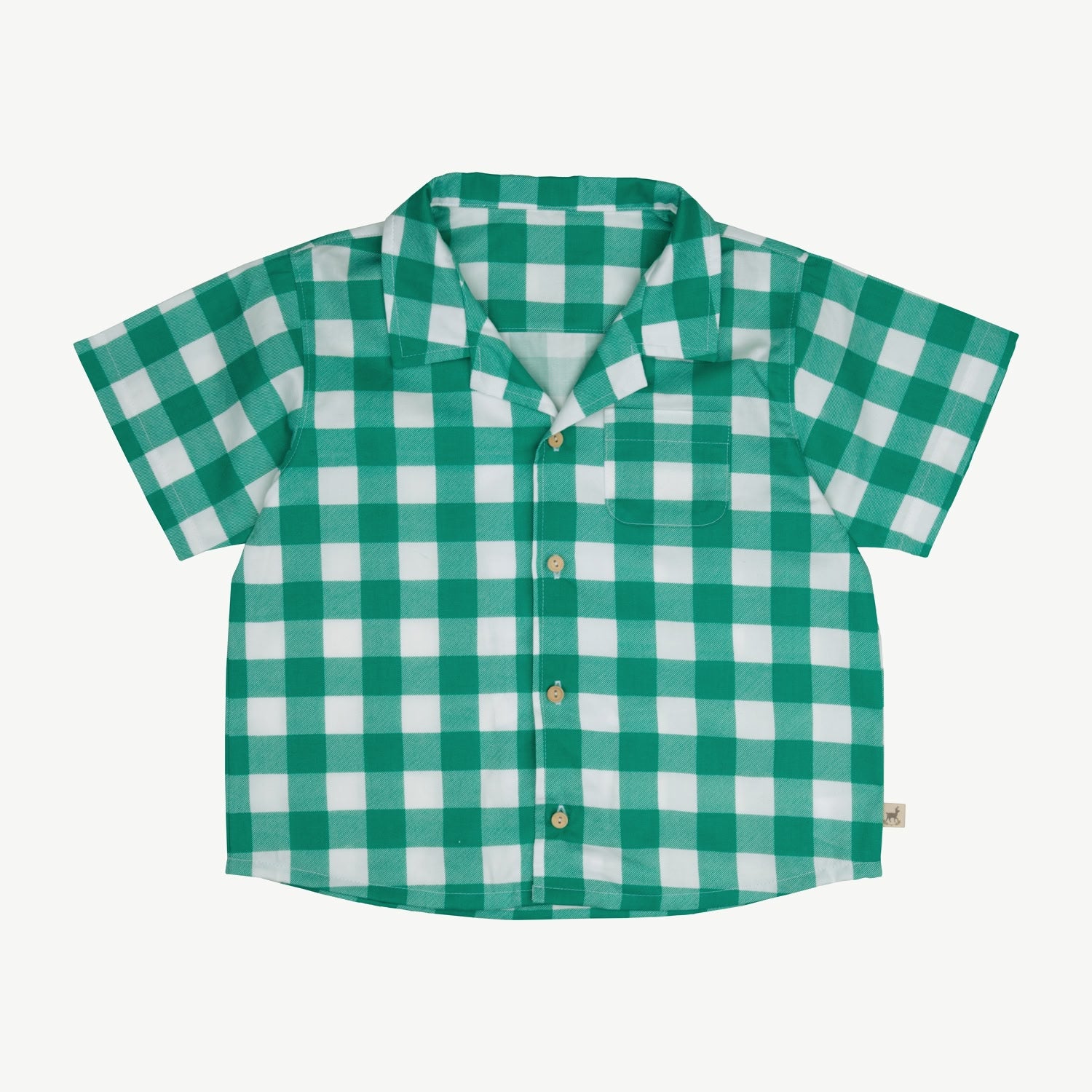 Aloha Shirt - Gingham Gem - Emerald