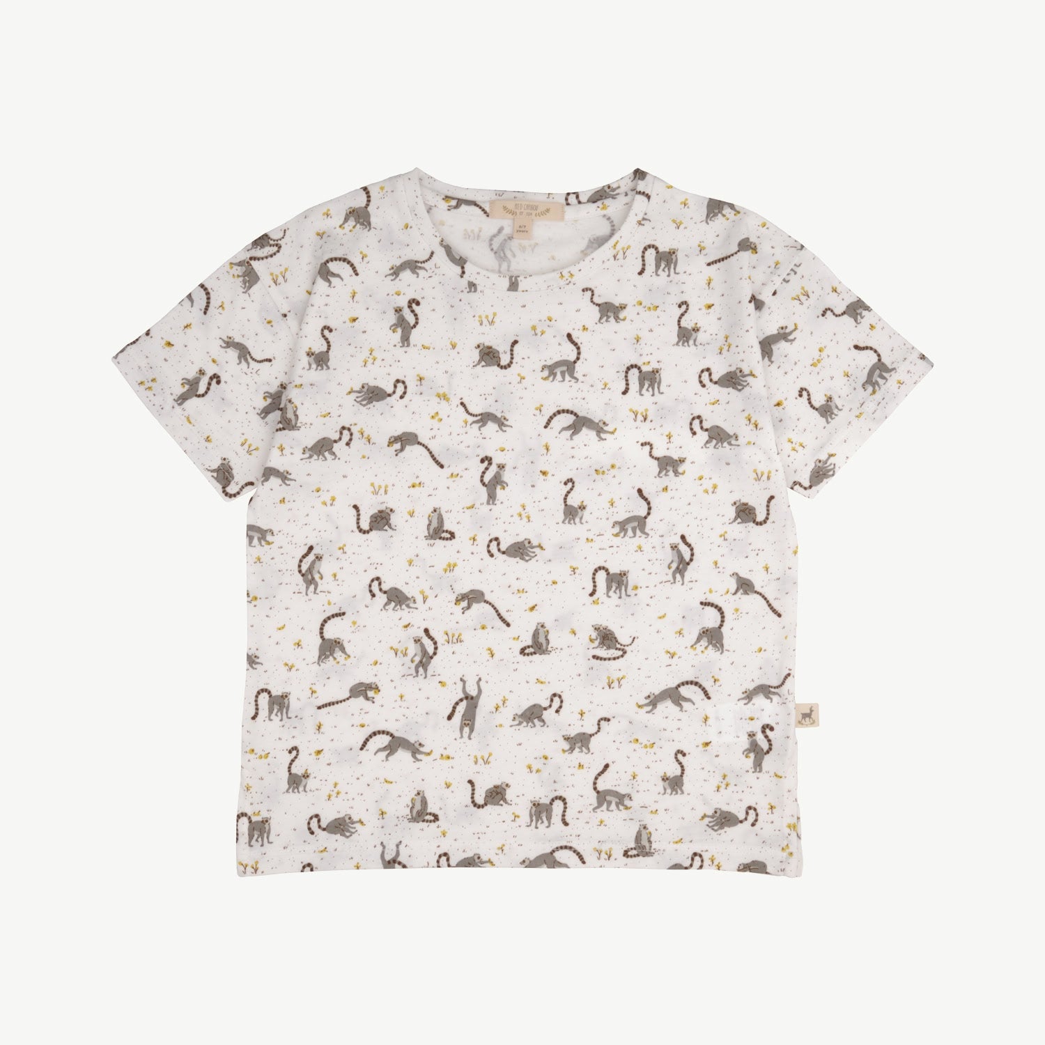 Short Sleeve T-Shirt - L'amour Lemur - Ivory