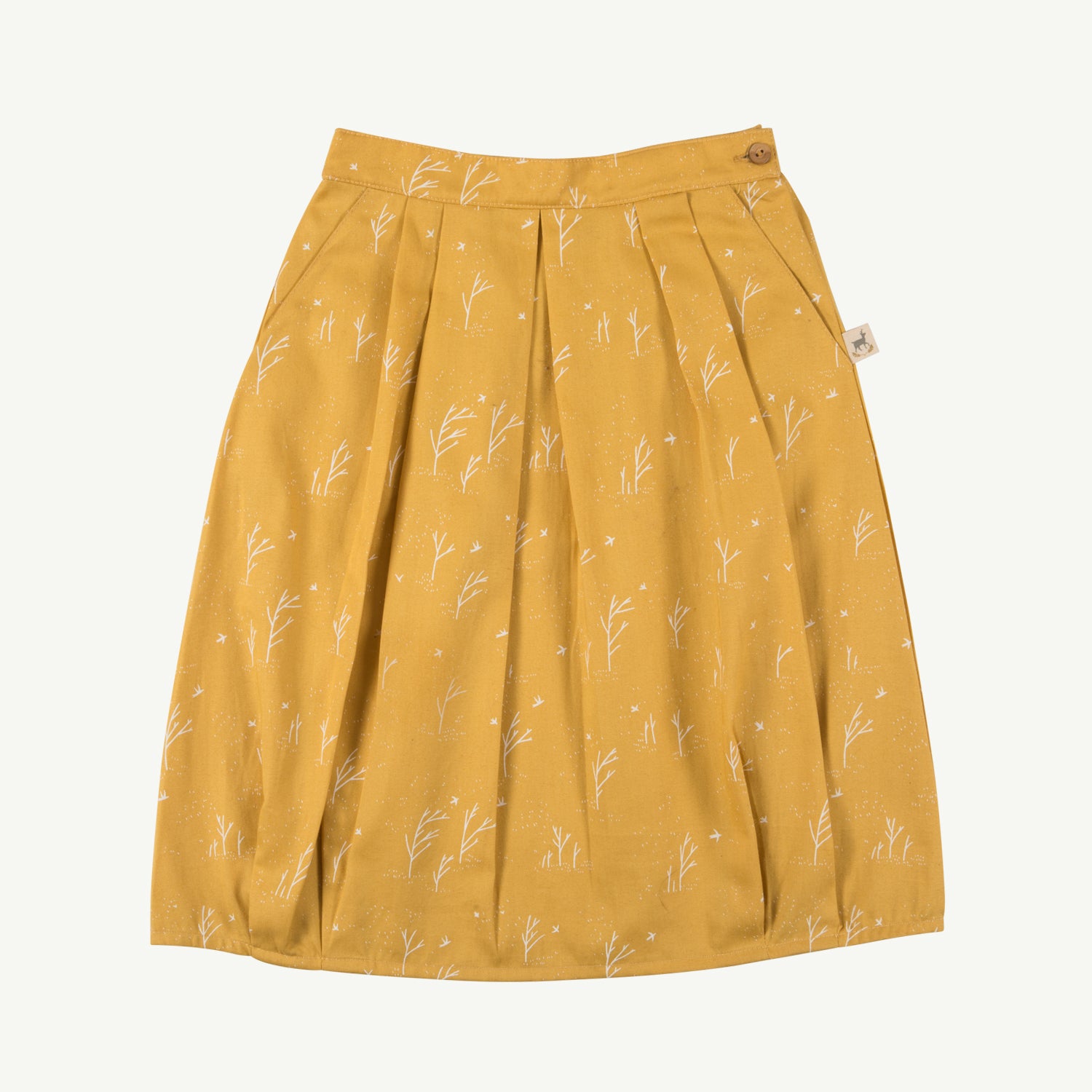 'winter storm' nugget gold woven skirt