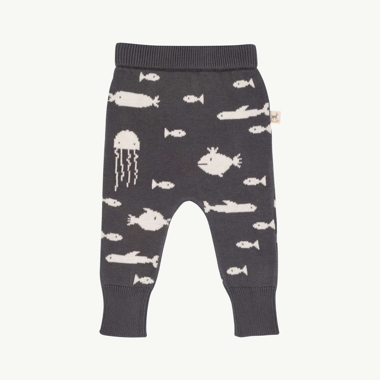 'stranger fish' raven knit pants