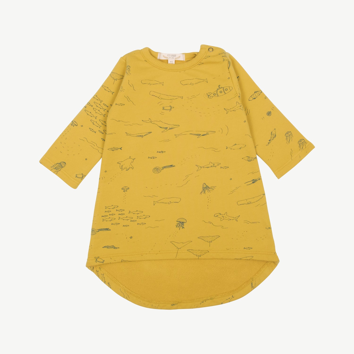 'the story' mustard french terry dress