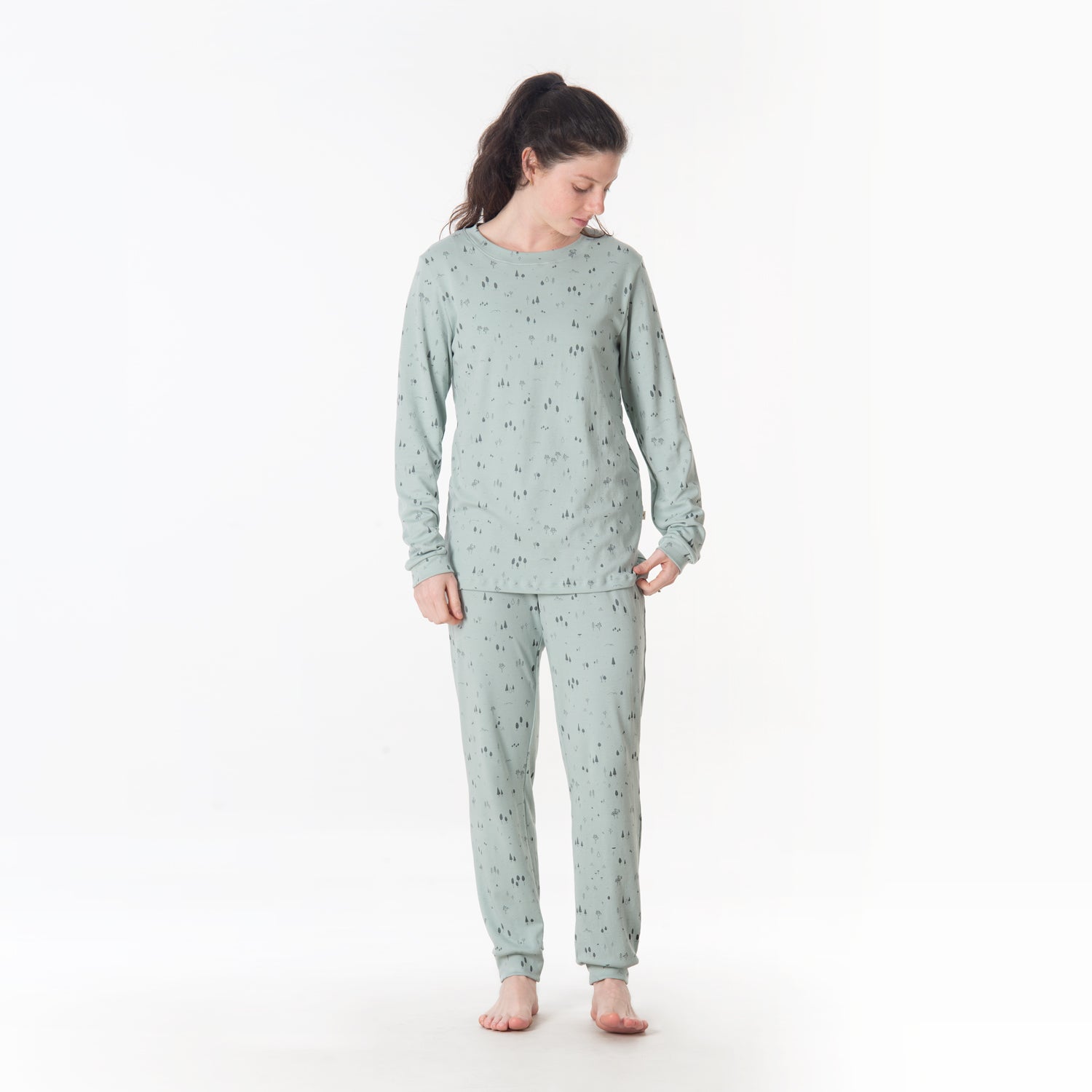 'the woods' gray mist pajamas