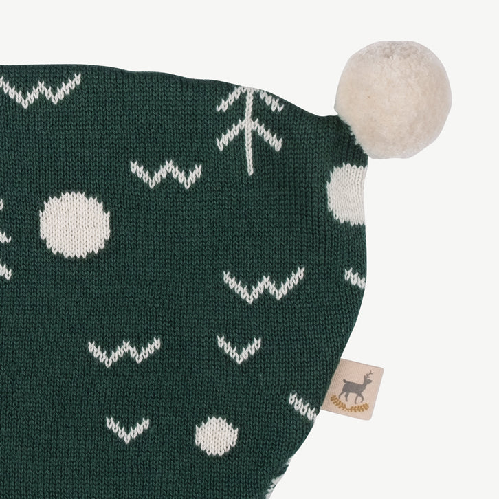 'the woods' forest green knit bonnet