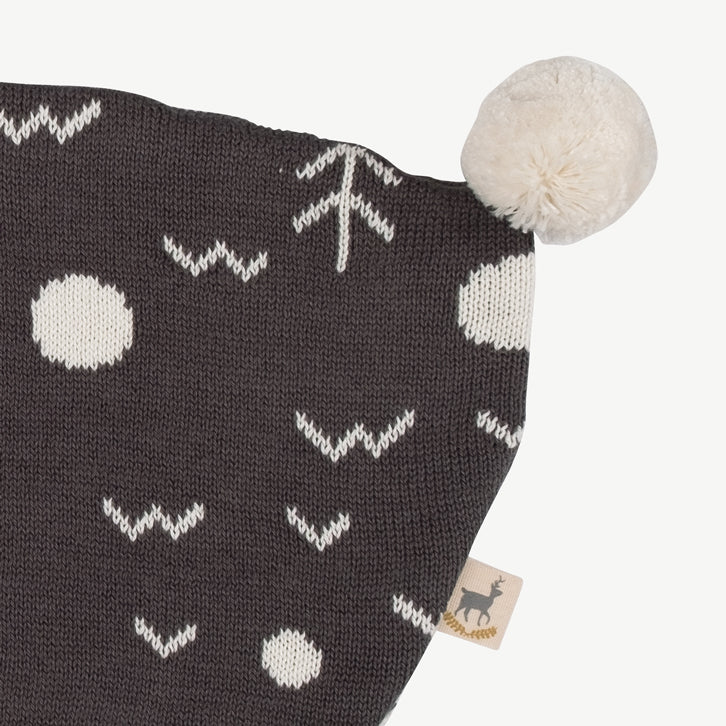'the woods' charcoal gray knit bonnet
