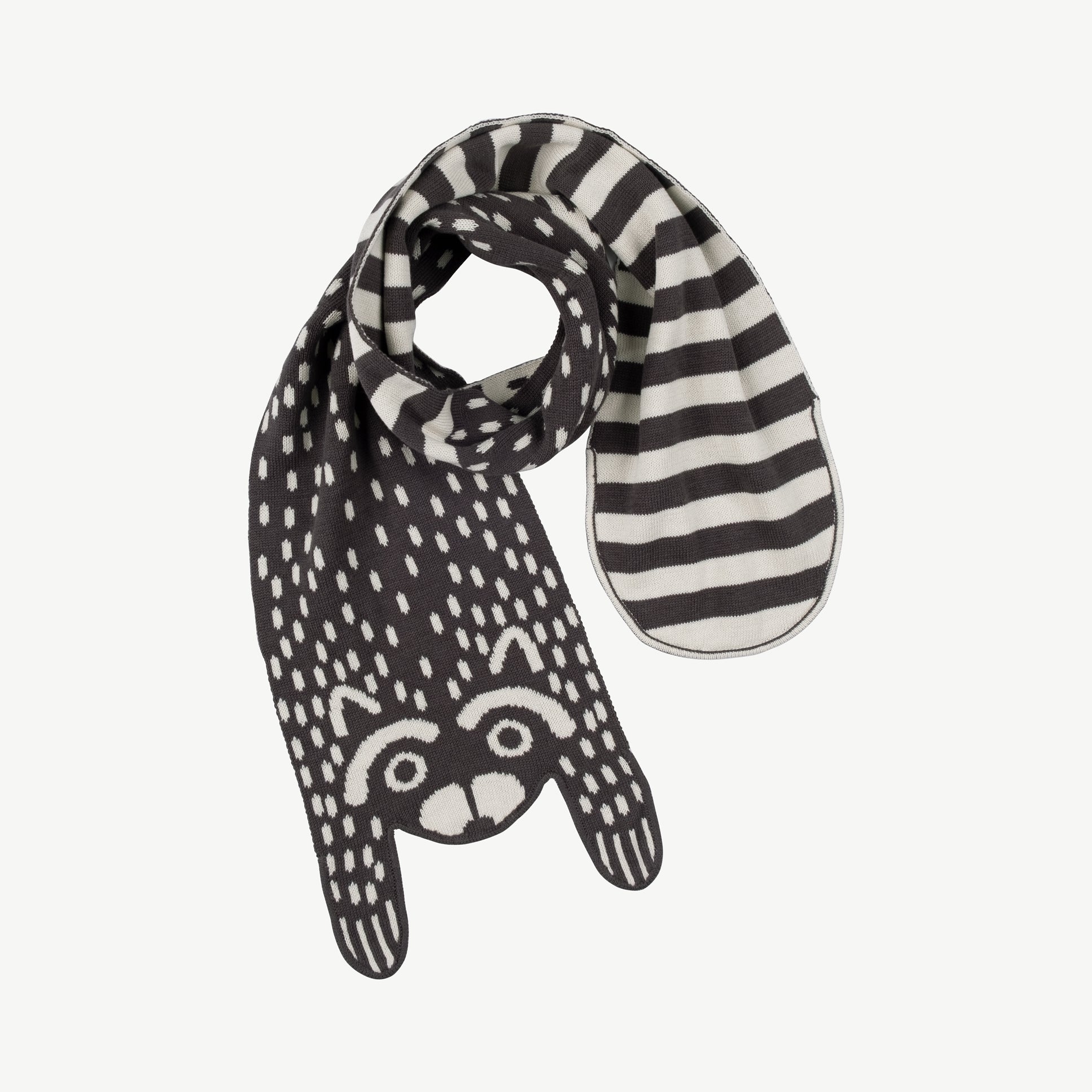 'amazed racoon' dark shadow knit scarf
