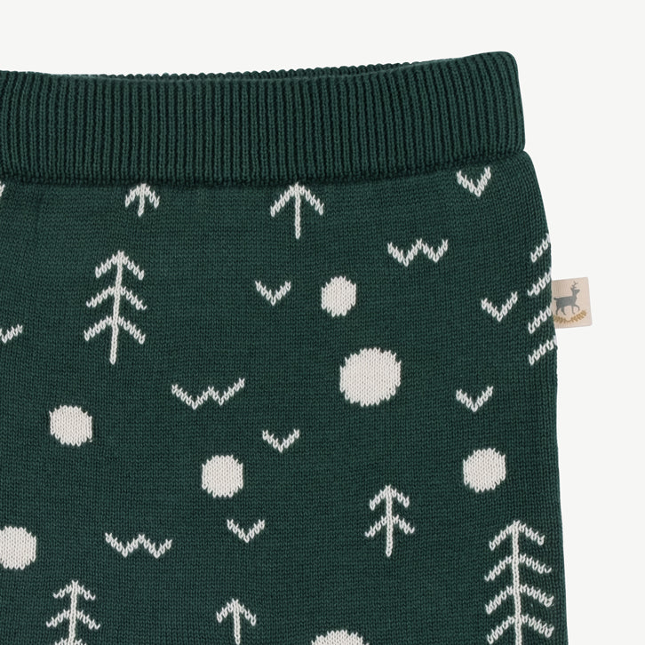 'the woods' forest green knit pants