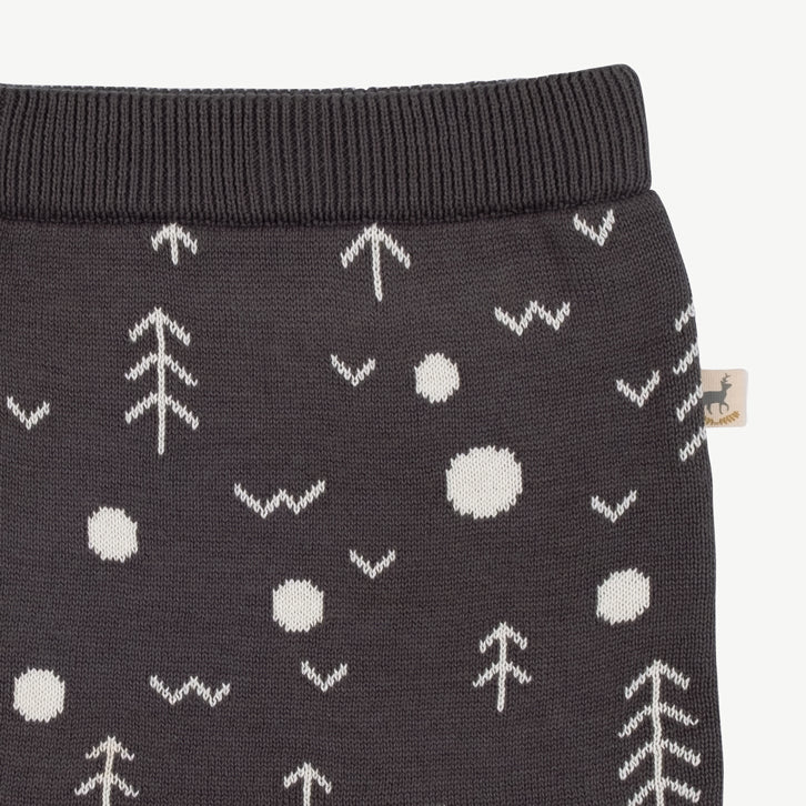 'the woods' charcoal gray knit pants