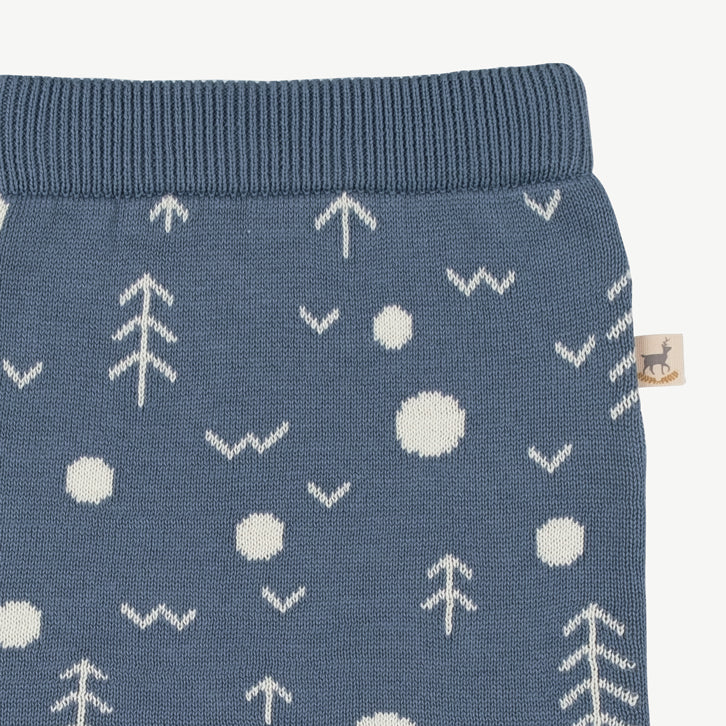 'the woods' blue mirage knit pants