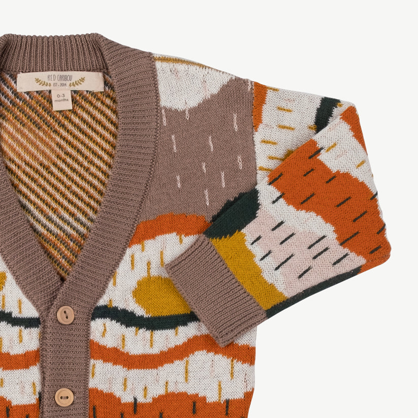 'redwoods' light taupe knit cardigan