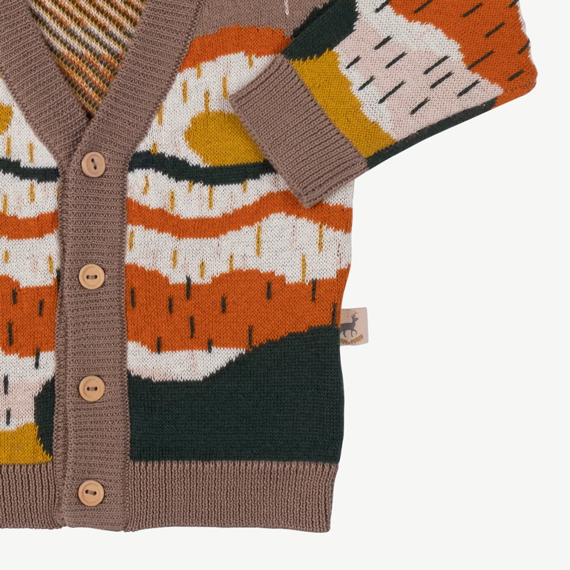 'redwoods' light taupe knit cardigan