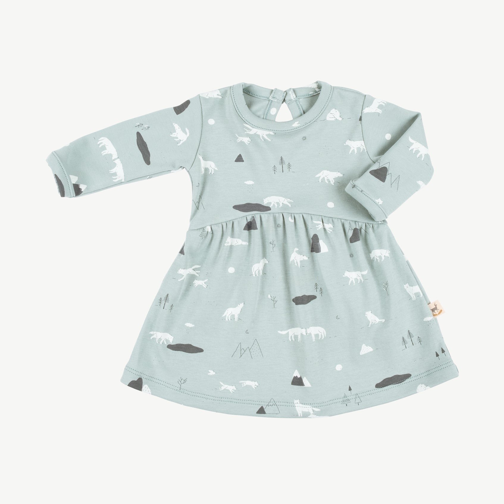 'guardian wolves' gray mist dress