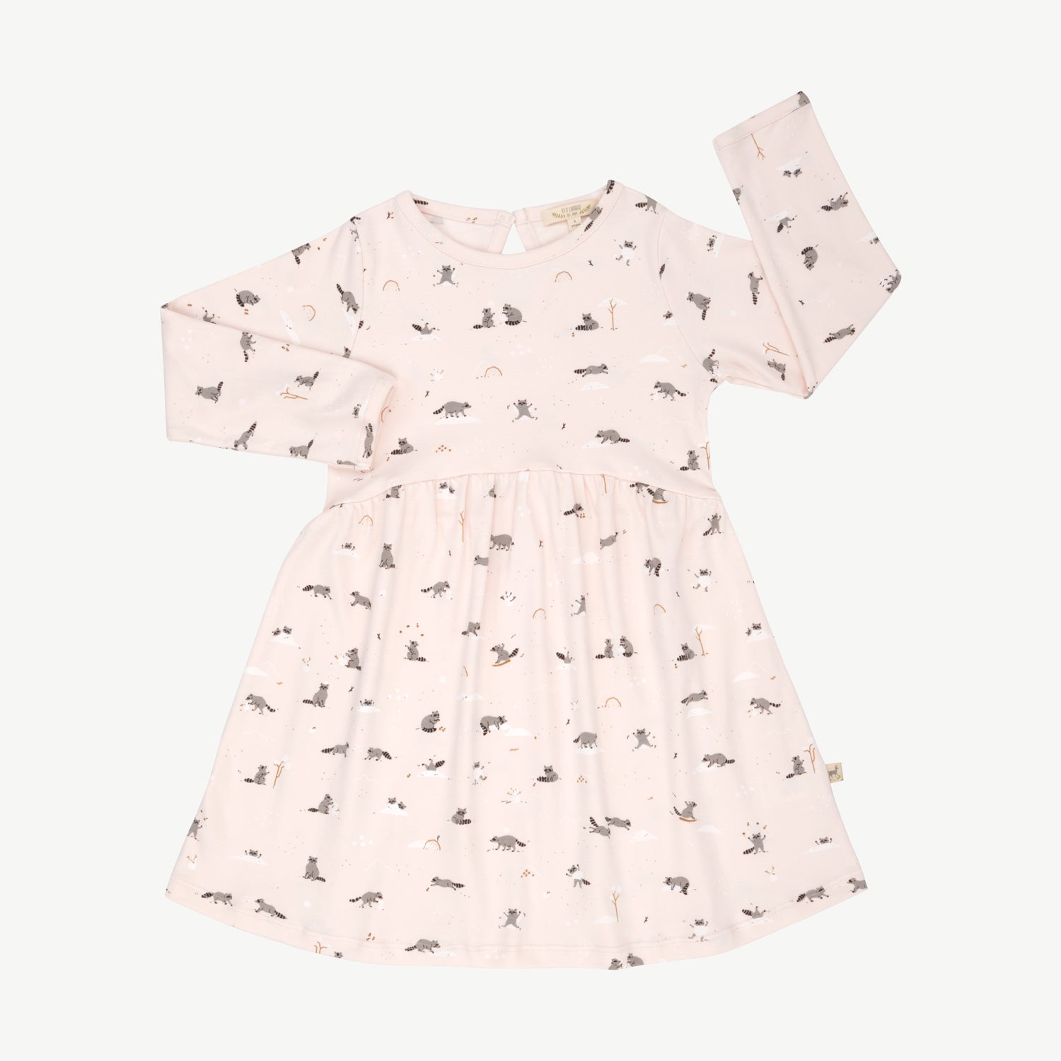 'frolicsome raccoons' pearl dress
