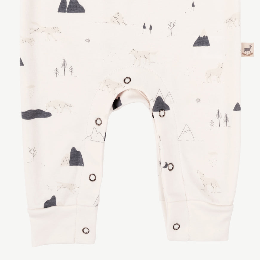 'guardian wolves' sea salt buttons jumpsuit