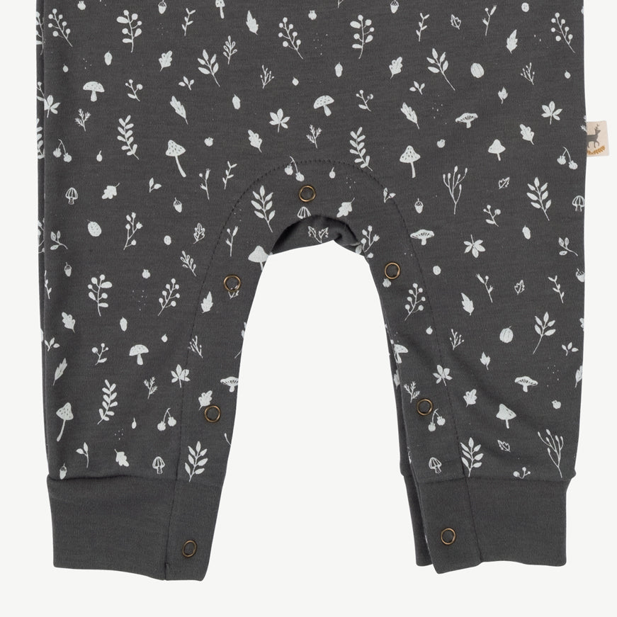 'woodland flora' dark shadow buttons jumpsuit