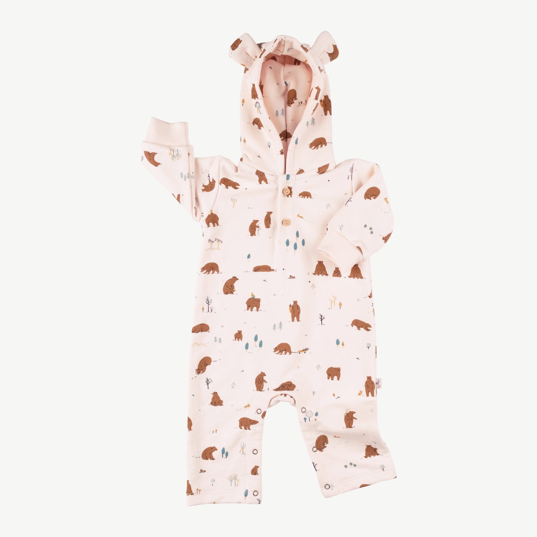 'forester bears' pearl bear french terry jumpsuit