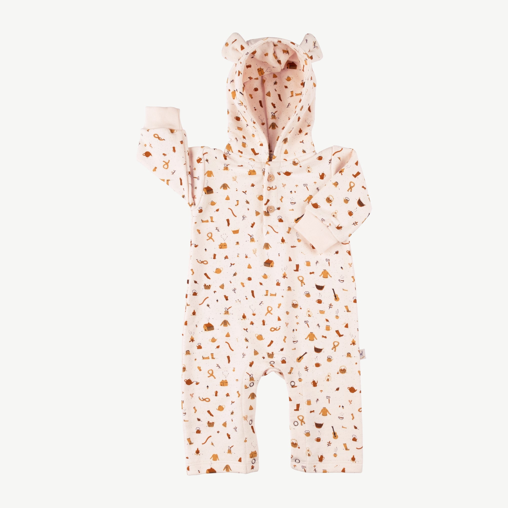 'winter essentials' pearl bear french terry jumpsuit