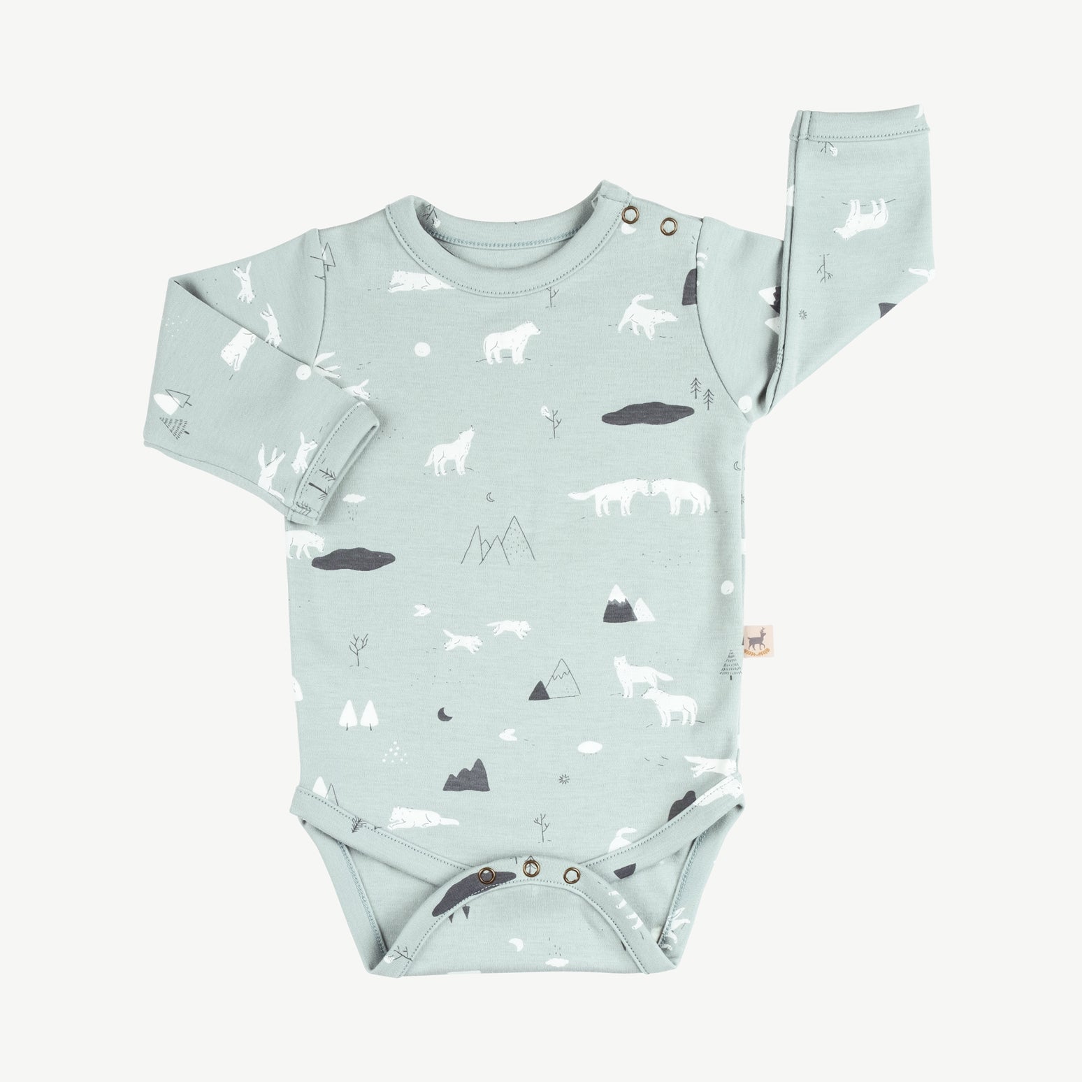 'guardian wolves' gray mist onesie