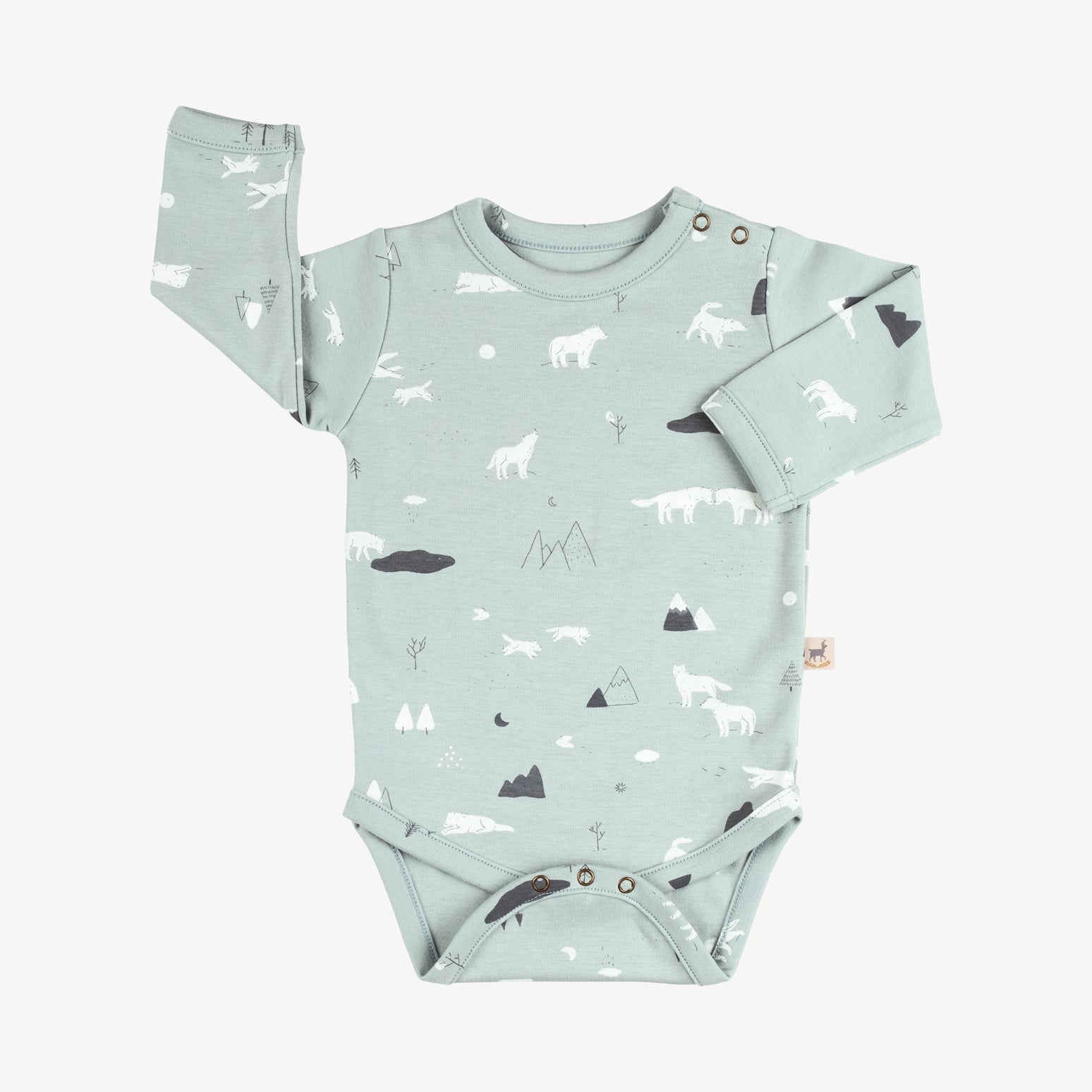 'guardian wolves' gray mist onesie