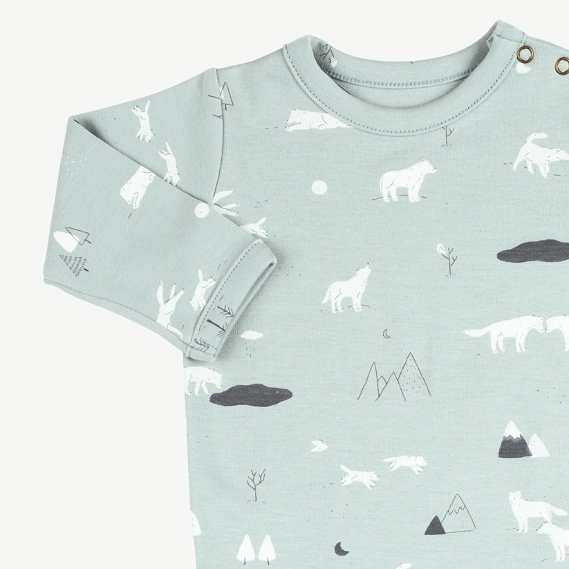 'guardian wolves' gray mist onesie