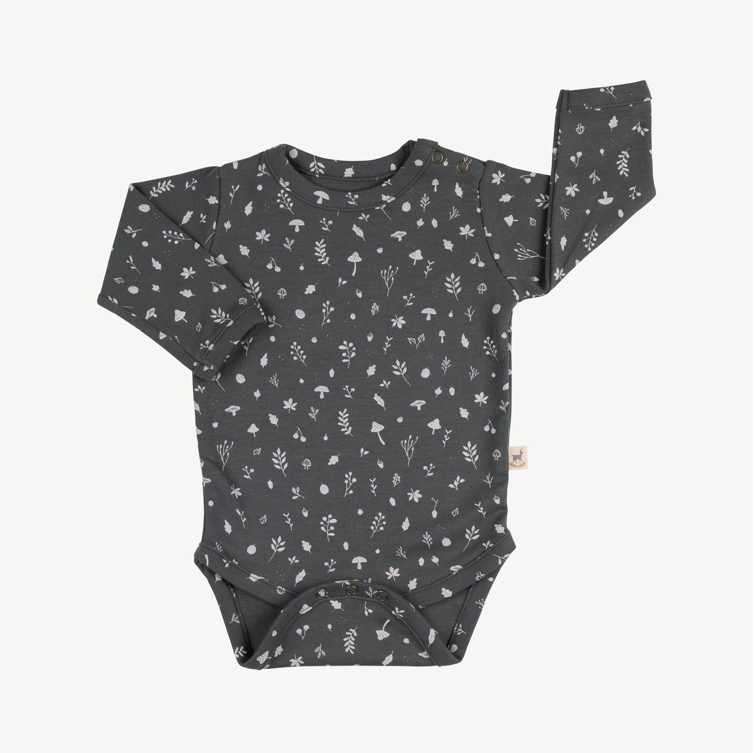 'woodland flora' dark shadow onesie