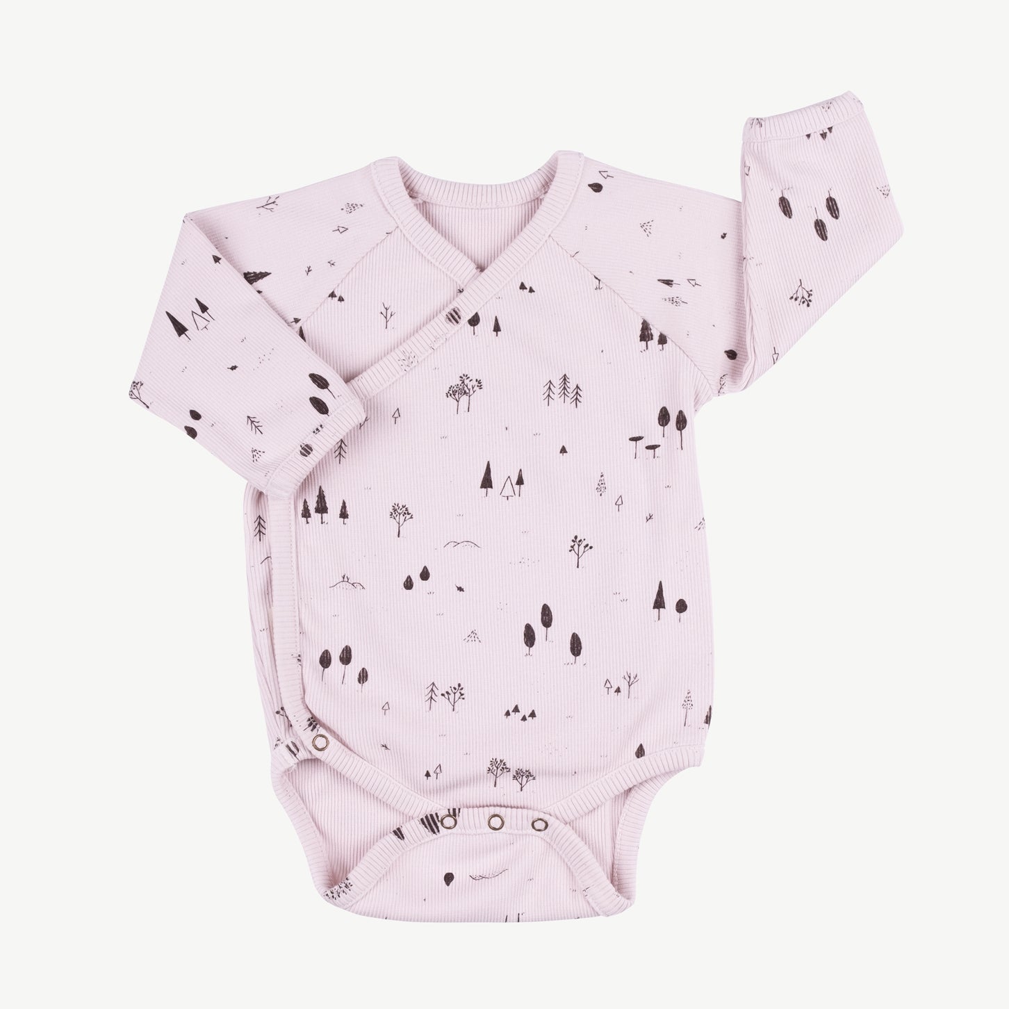 'the woods' orchid ice rib onesie