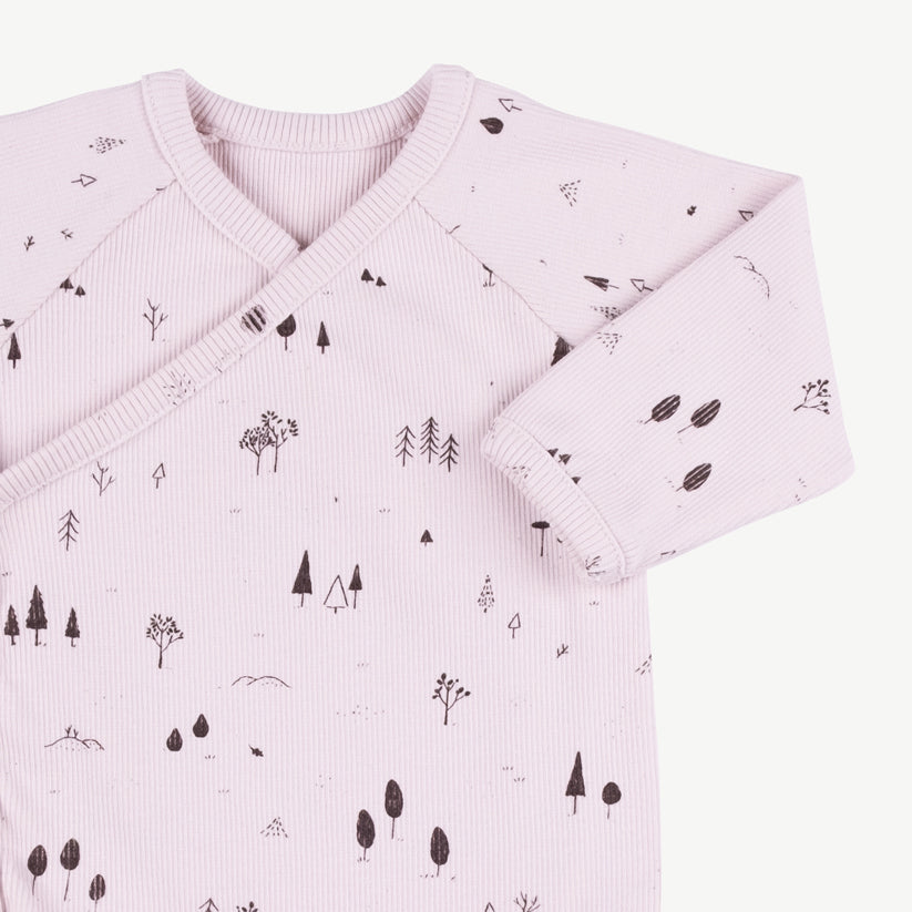 'the woods' orchid ice rib onesie