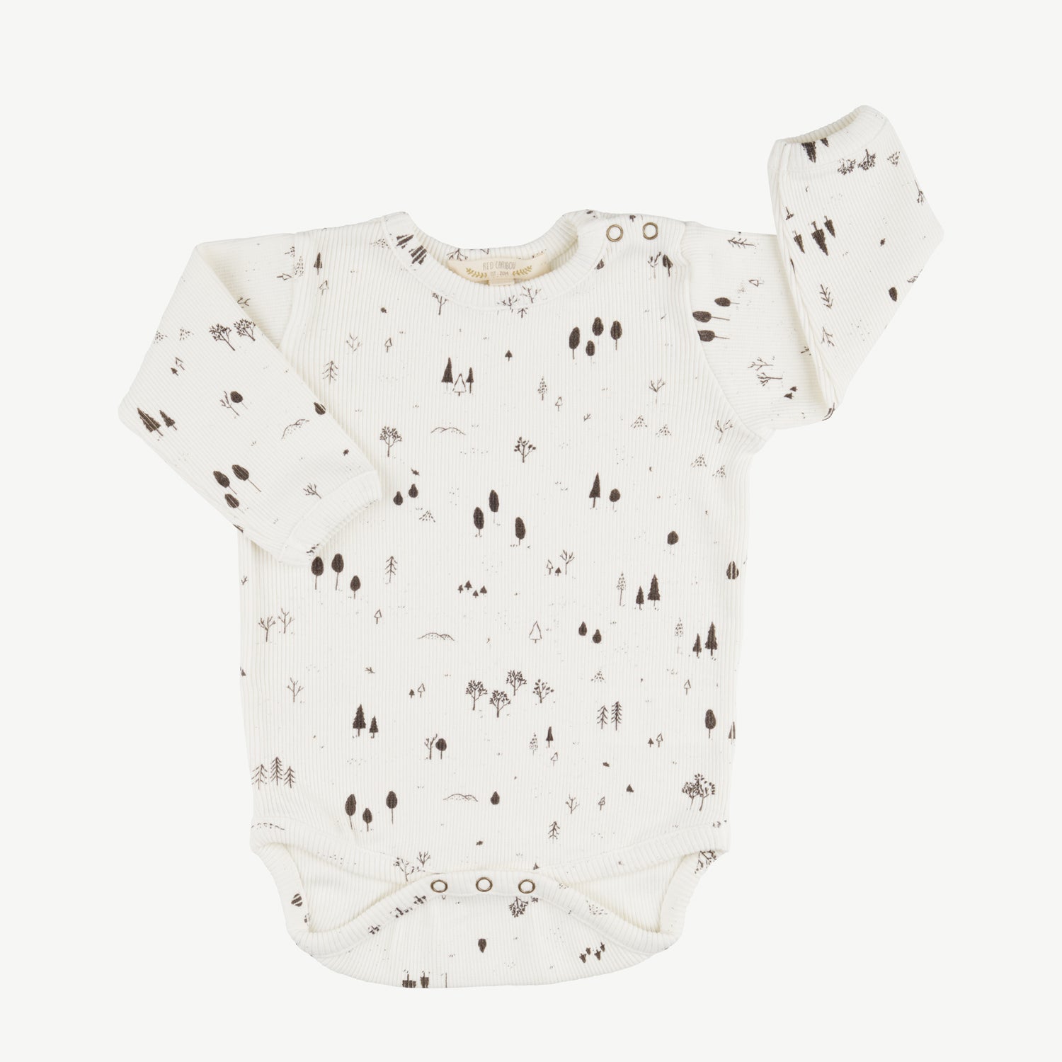 'the woods' whisper white rib onesie