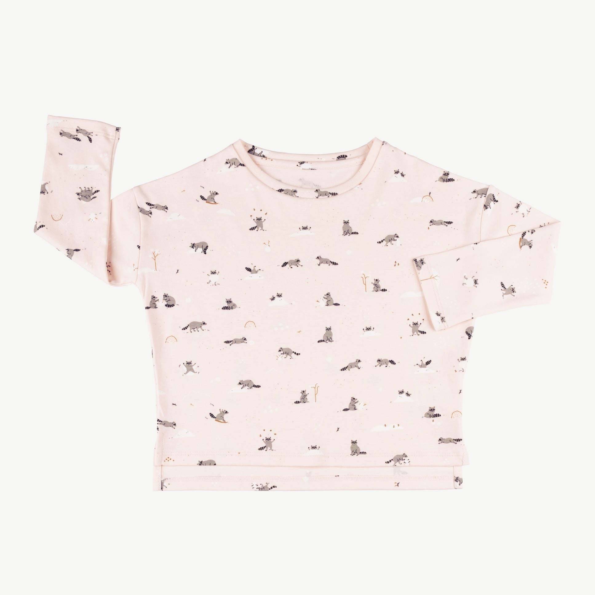 'frolicsome raccoons' pearl oversized t-shirt