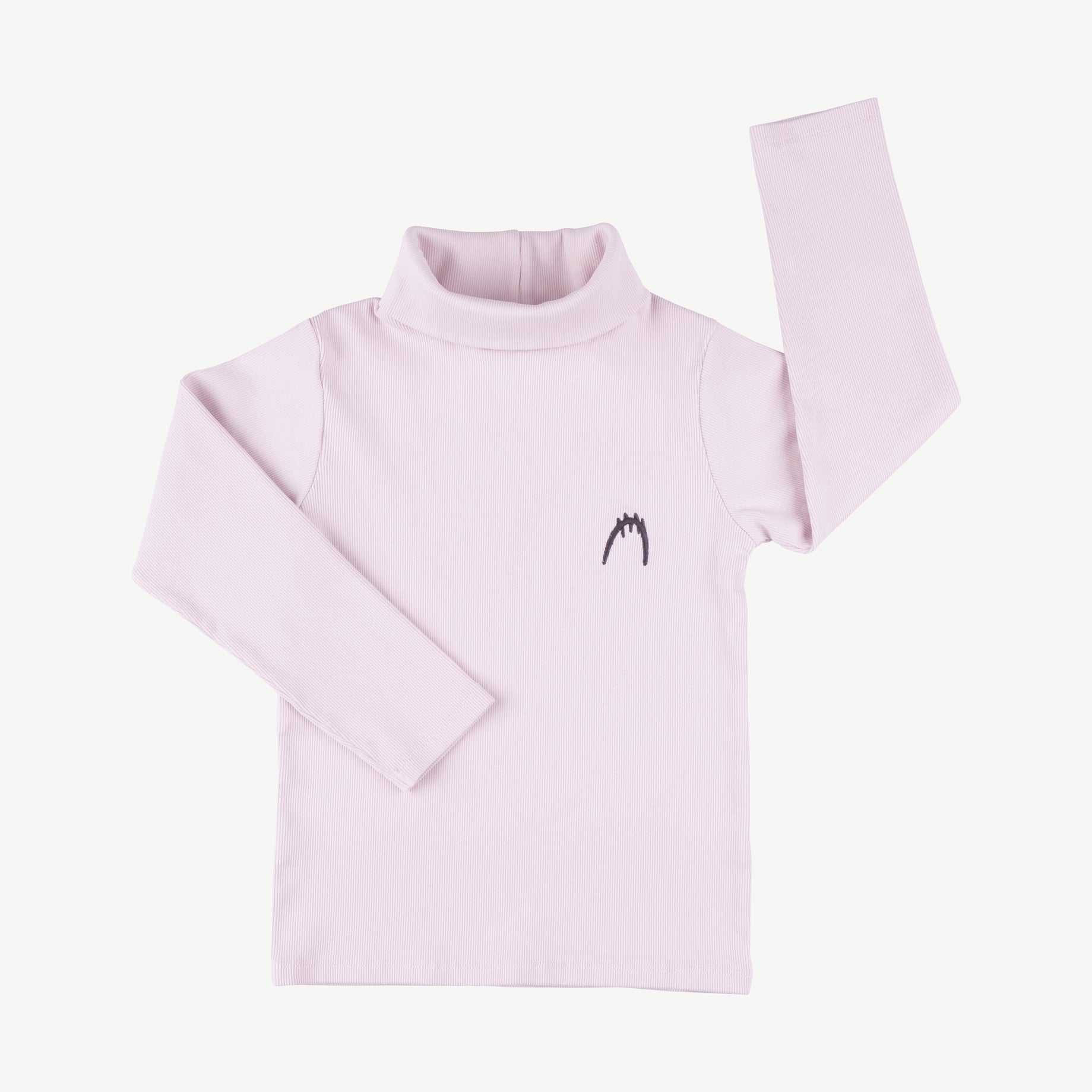 'tiny paw' orchid ice ribbed turtleneck top