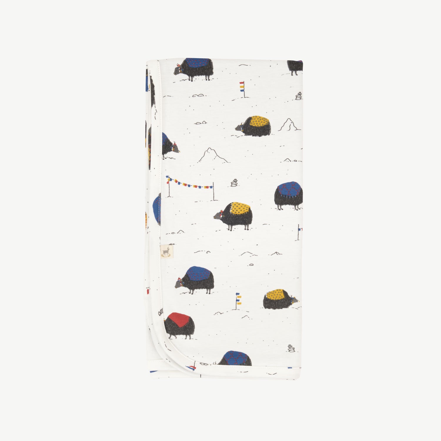 'yak's journey' ecowhite double sided blanket