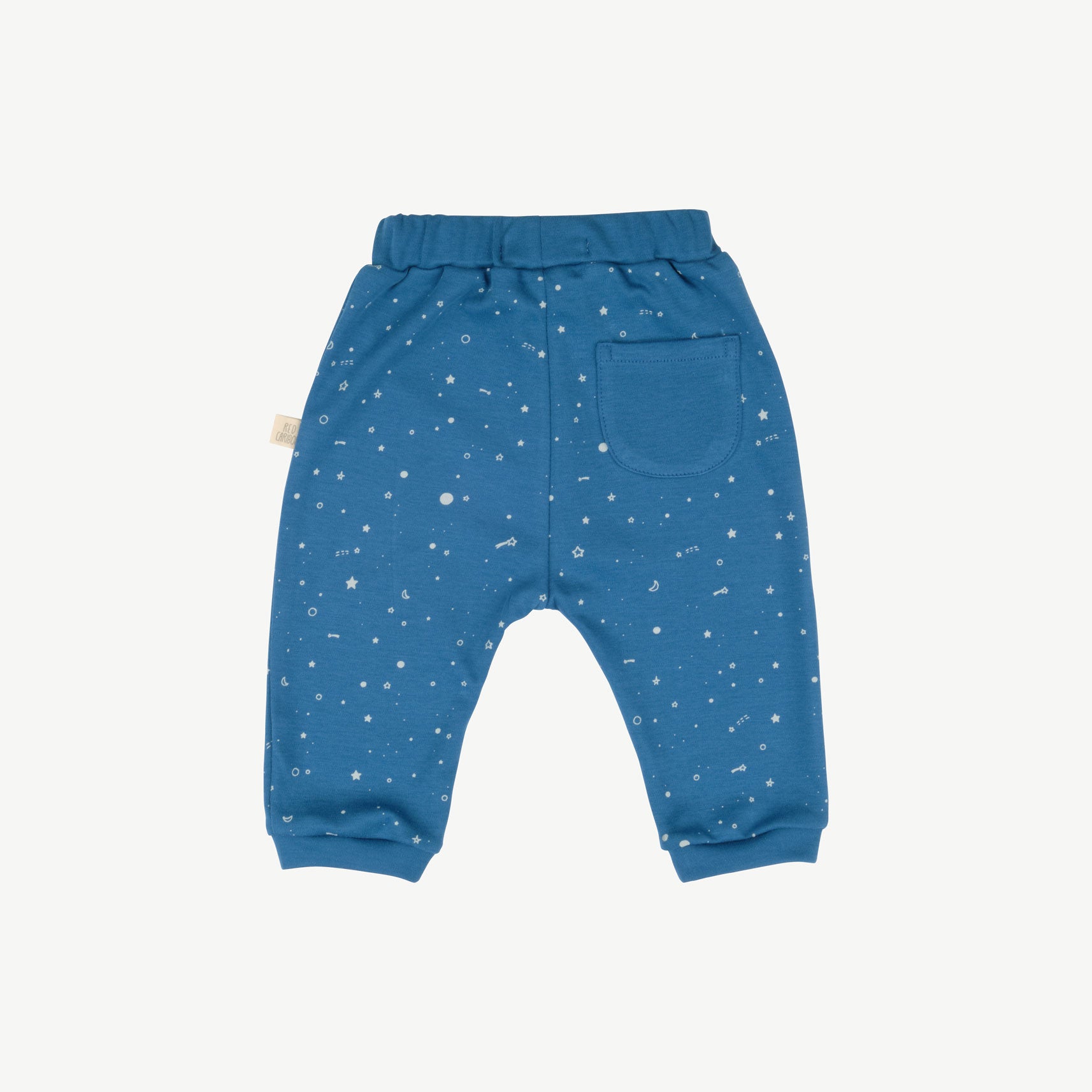 'close to the stars' dark blue baggy pants