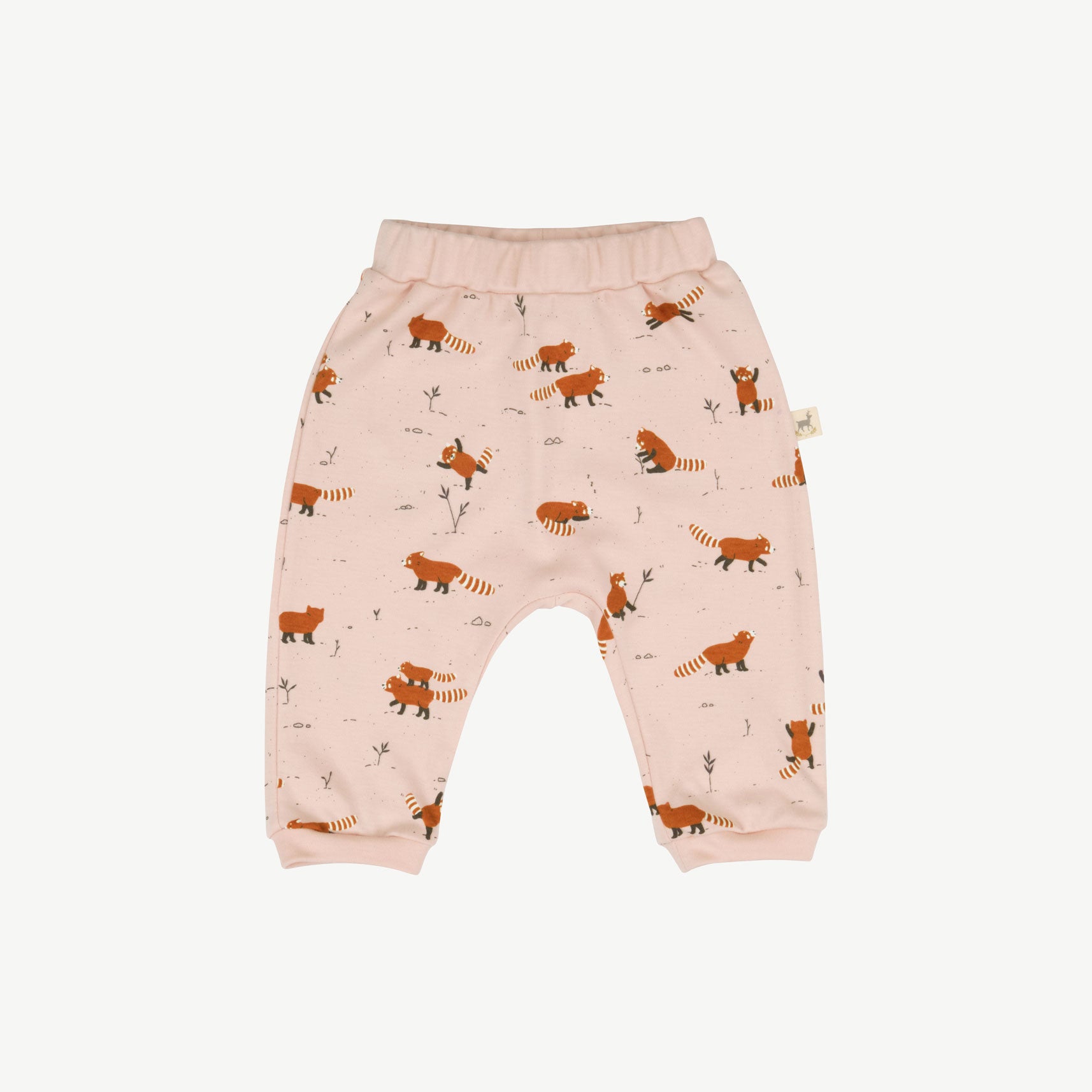 'joyfull panda' peach whip baggy pants