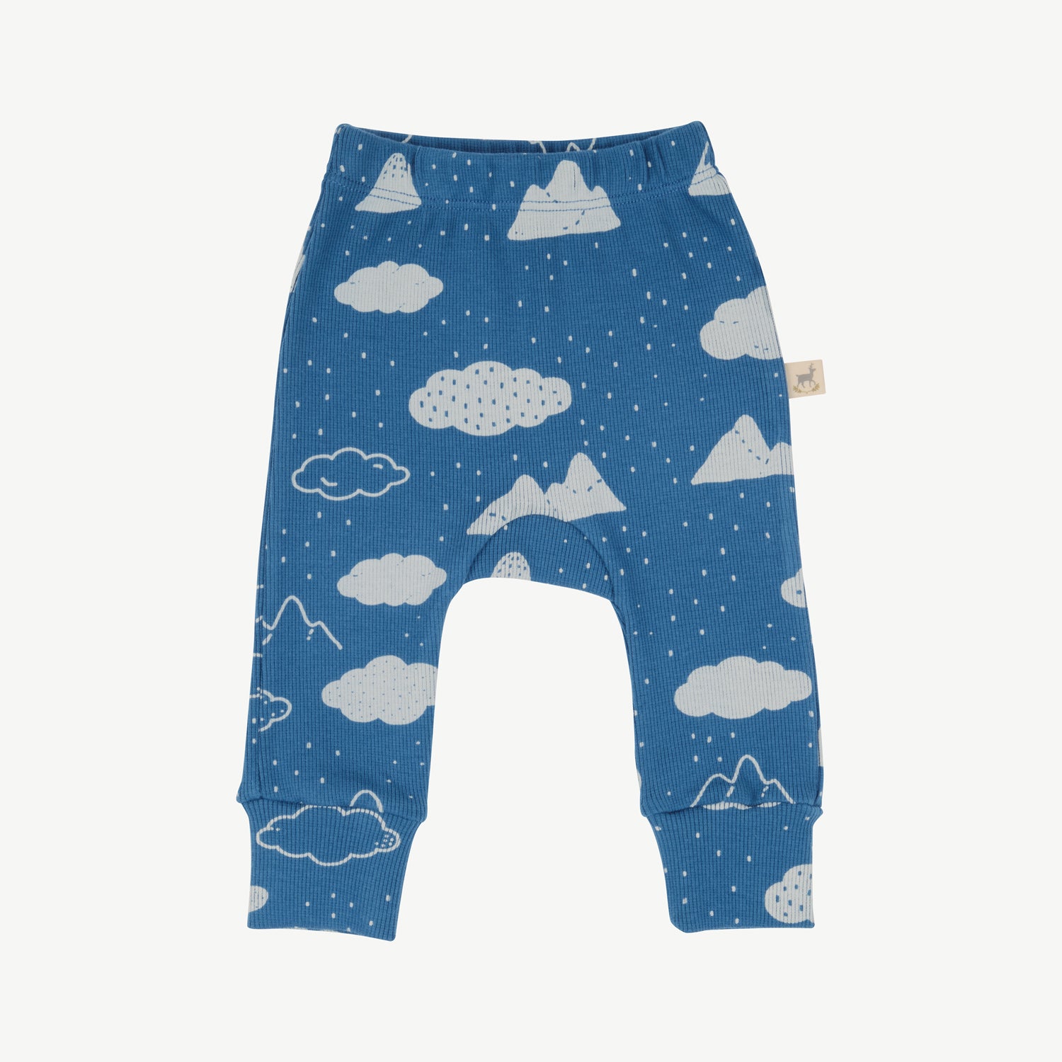 'amongst the clouds' dark blue rib leggings
