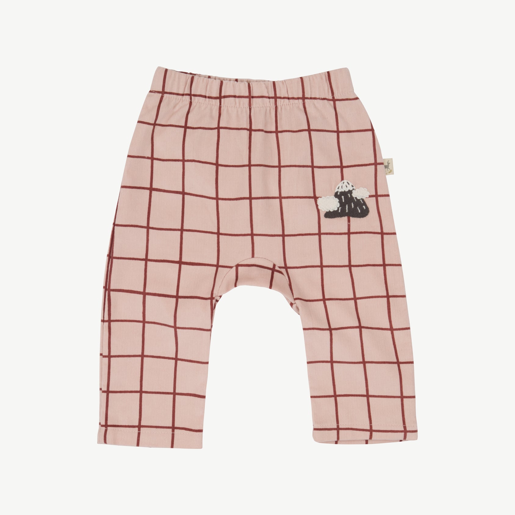 'mountain checks' rose glow corduroy pants