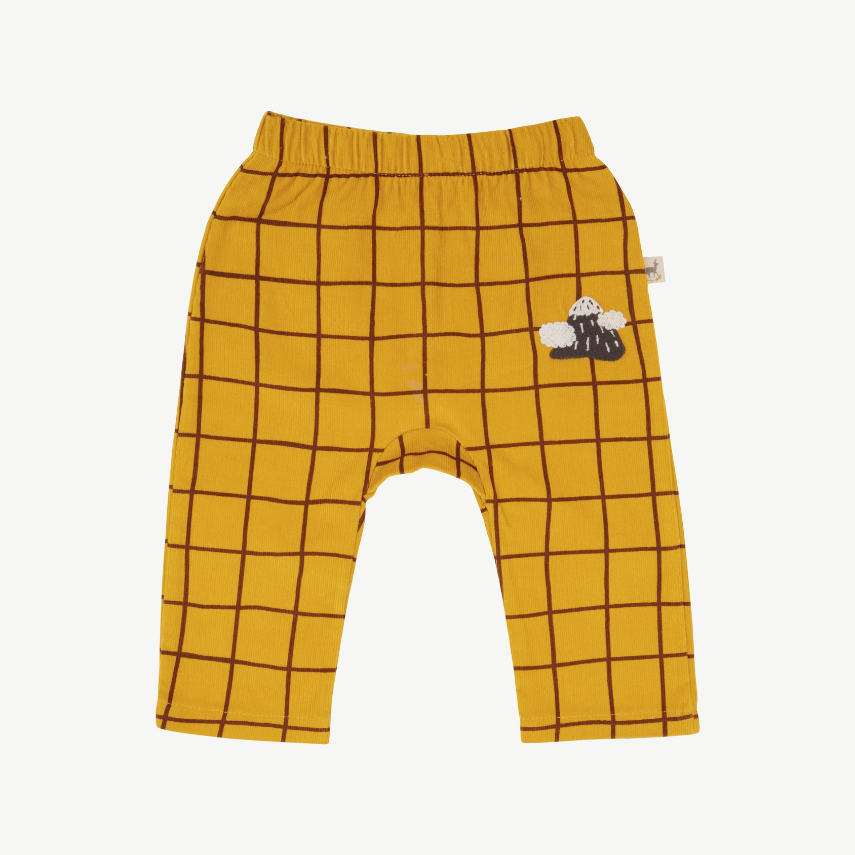 'mountain checks' golden glow corduroy pants