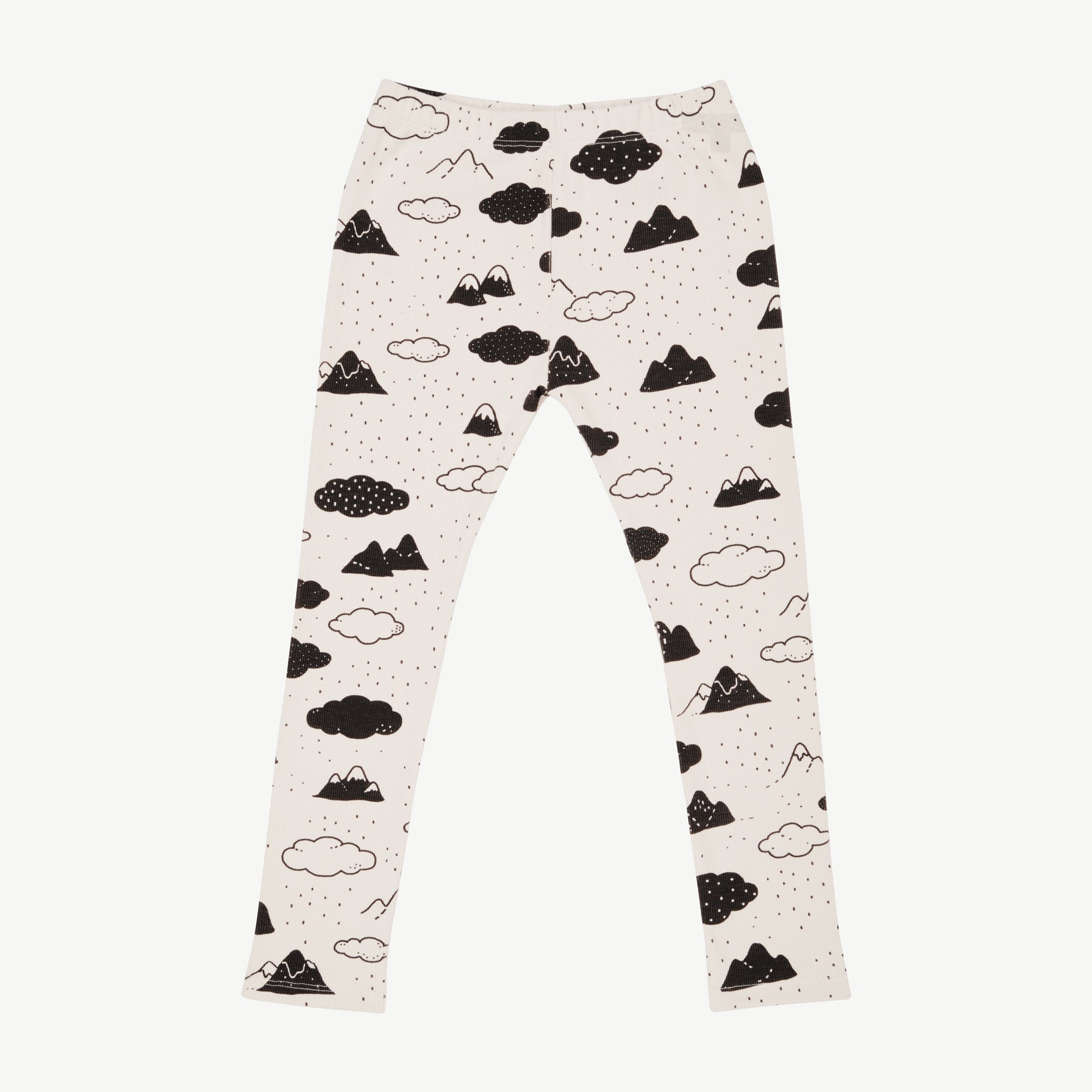 'amongst the clouds' white sand rib leggings