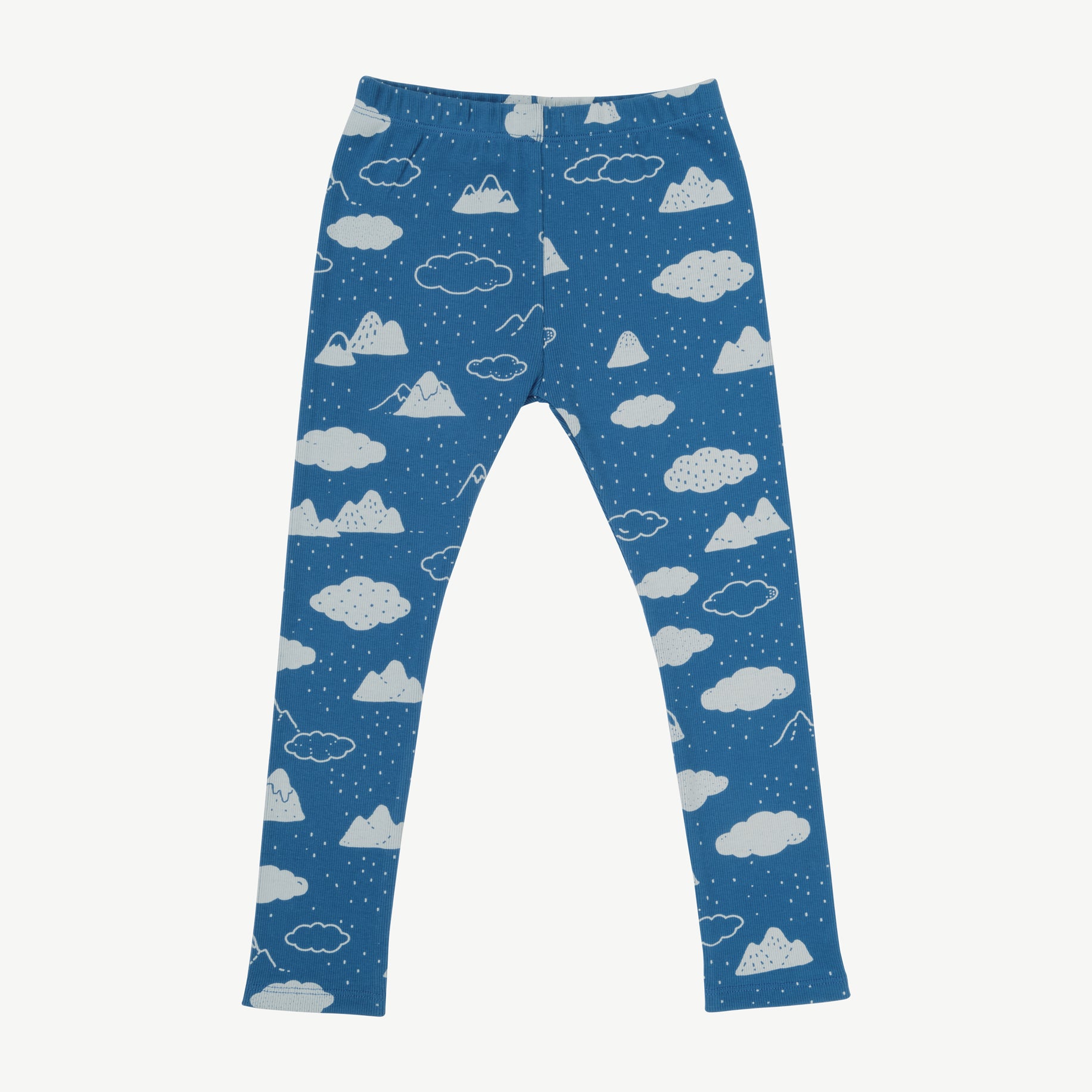 'amongst the clouds' dark blue rib leggings