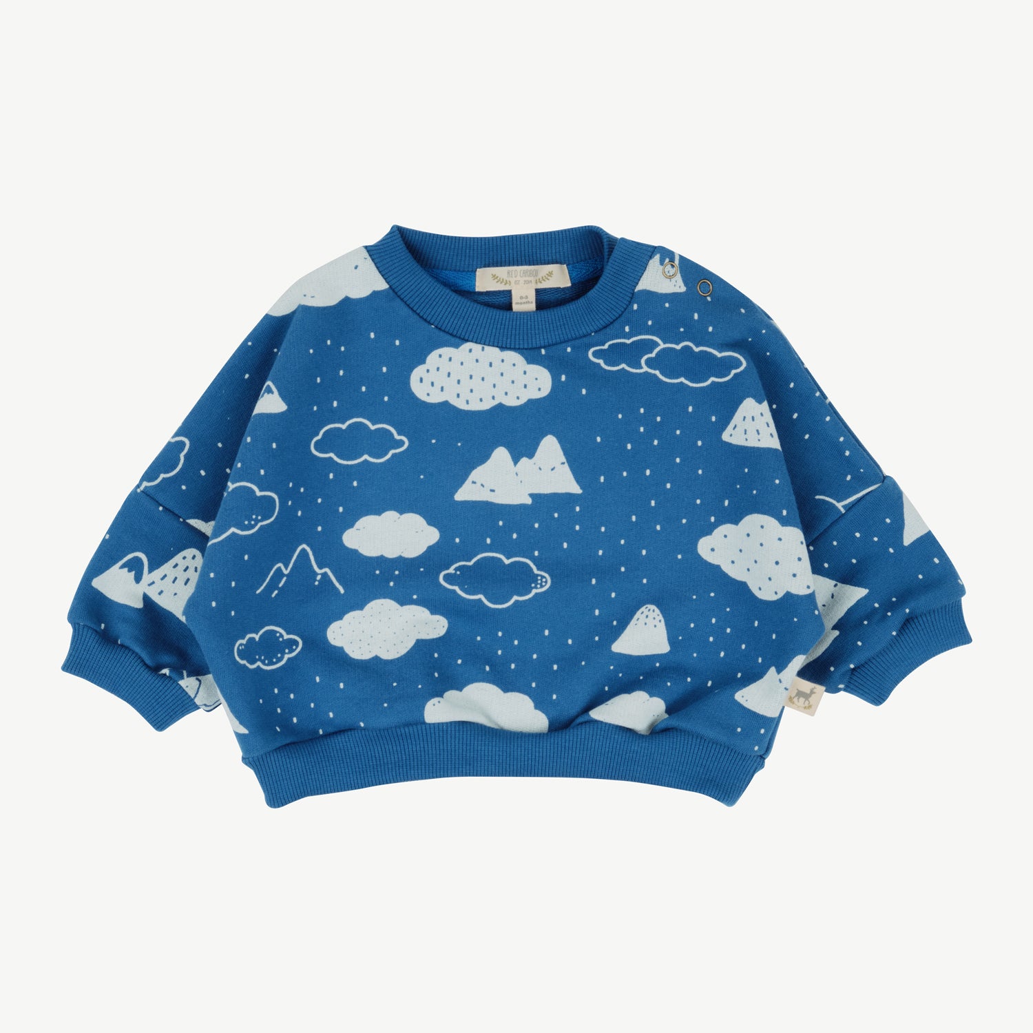'amongst the clouds' dark blue sweatshirt