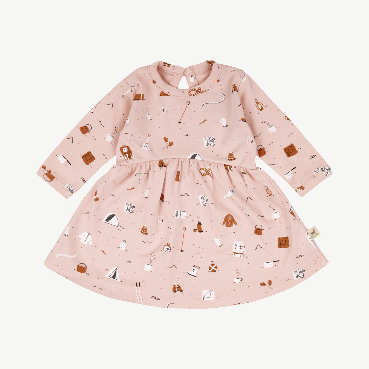 'camping gear' peach whip interlock dress