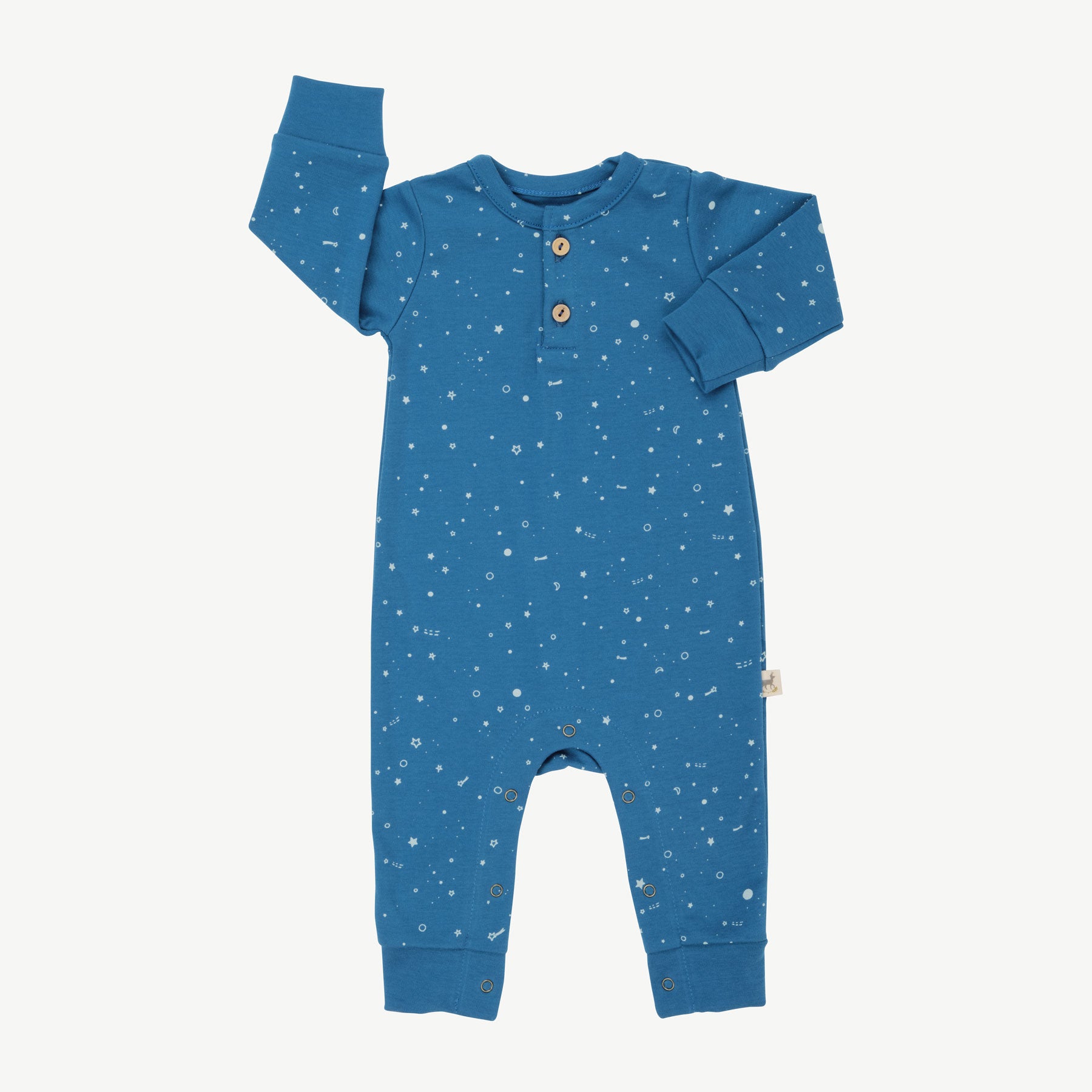 'close to the stars' dark blue buttons jumpsuit