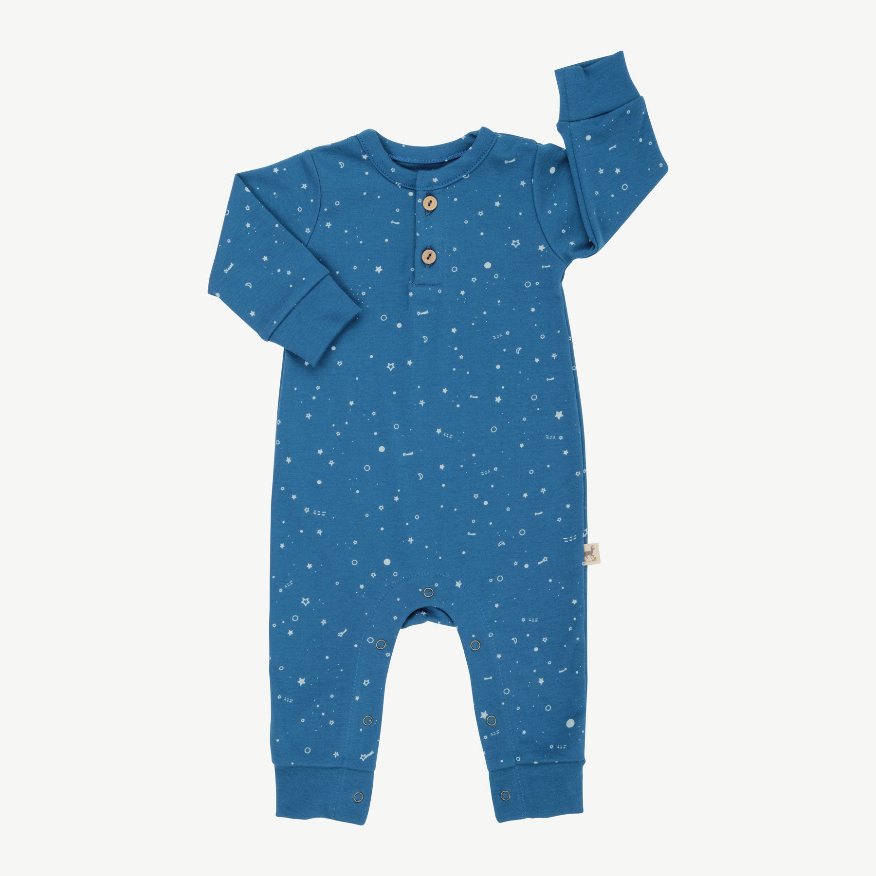 'close to the stars' dark blue buttons jumpsuit