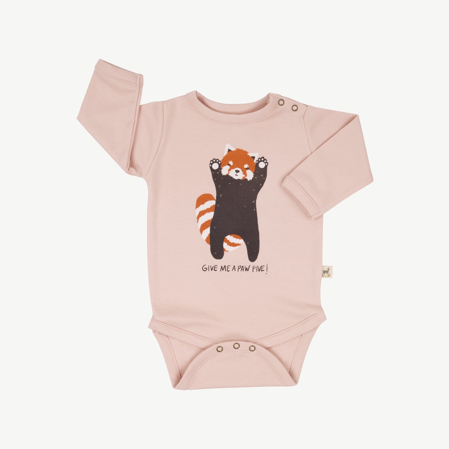 'give me a paw five' peach whip onesie