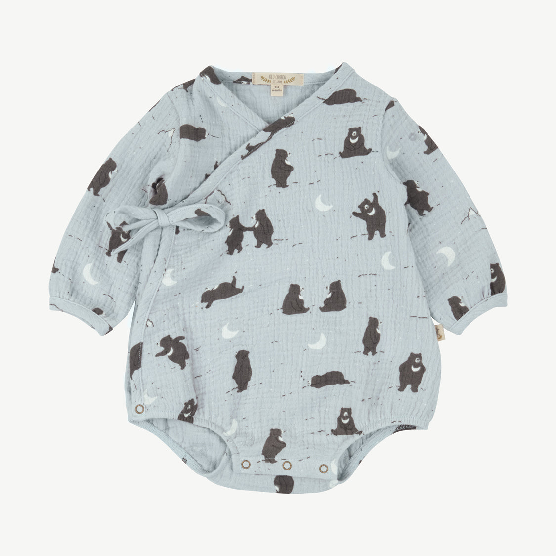 'magic moonbear' ice flow muslin onesie