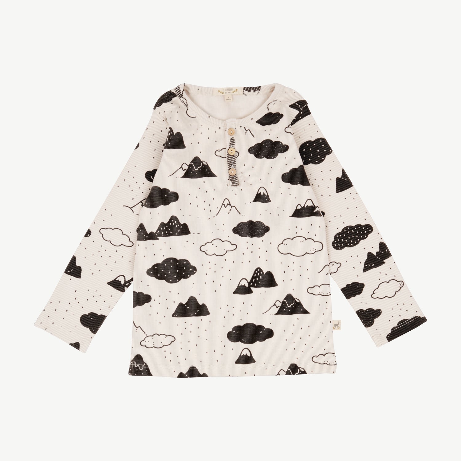 'amongst the clouds' white sand rib henley