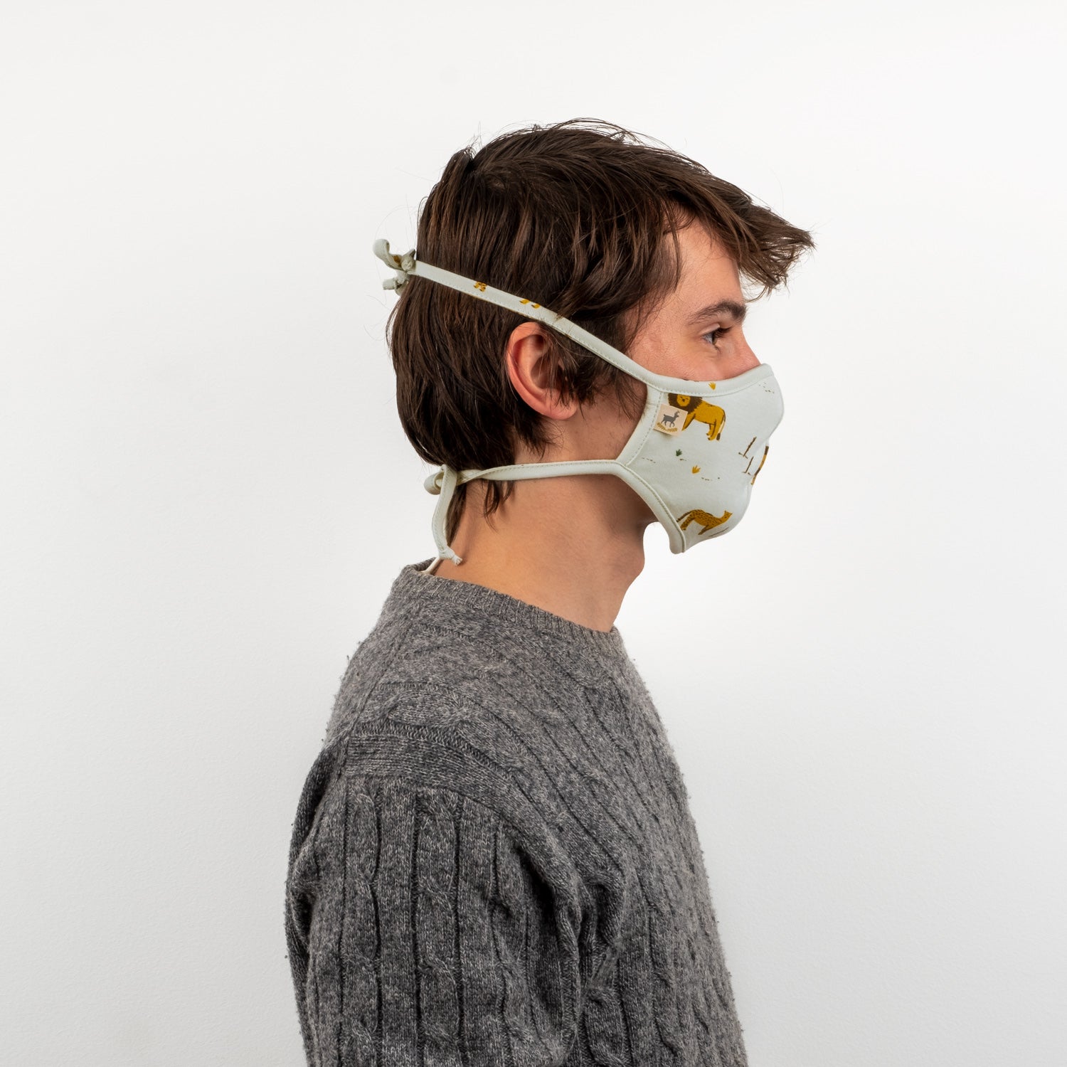 'hidden ocelot' almost aqua face mask