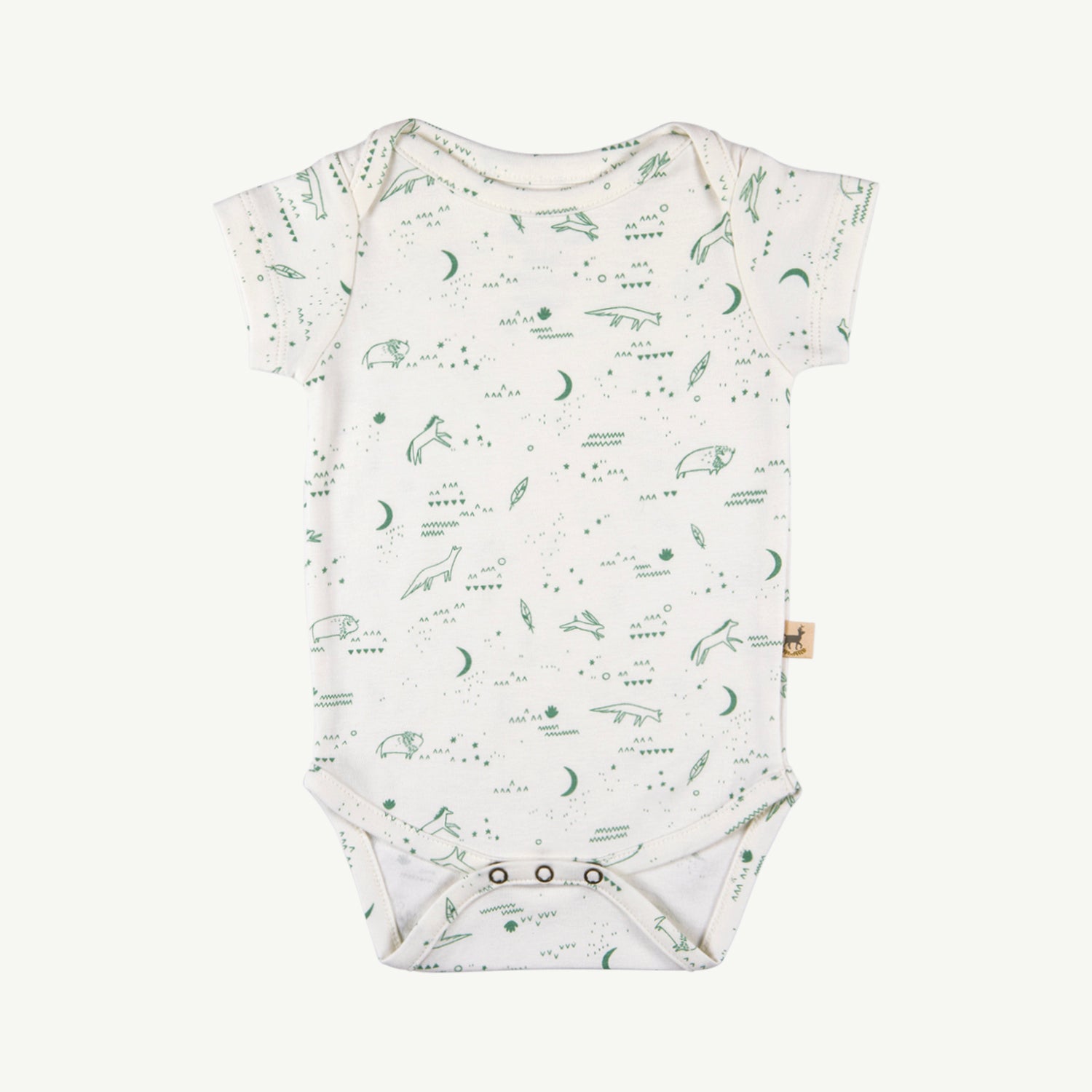 'nocturnal adventure' organic s/s onesie