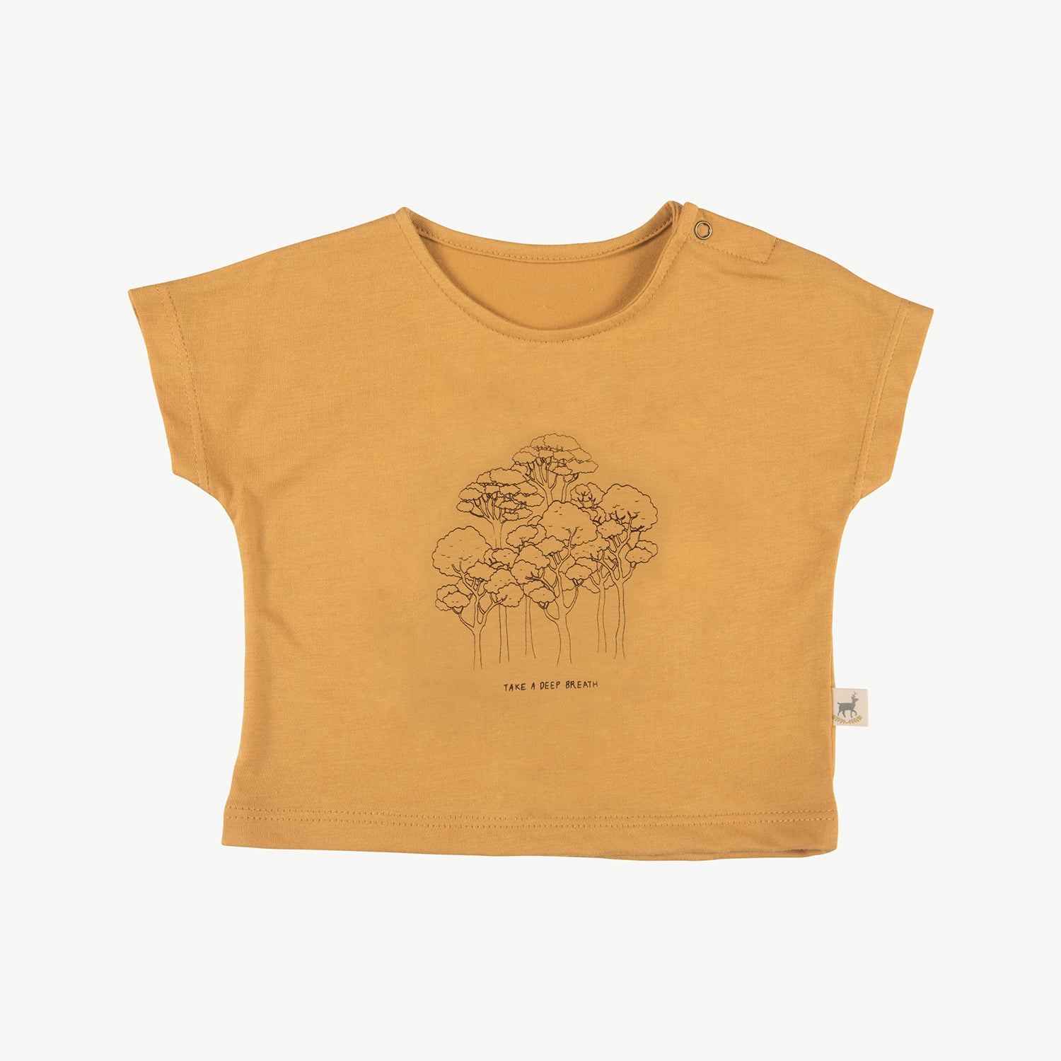 'take a deep breath' spruce yellow t-shirt