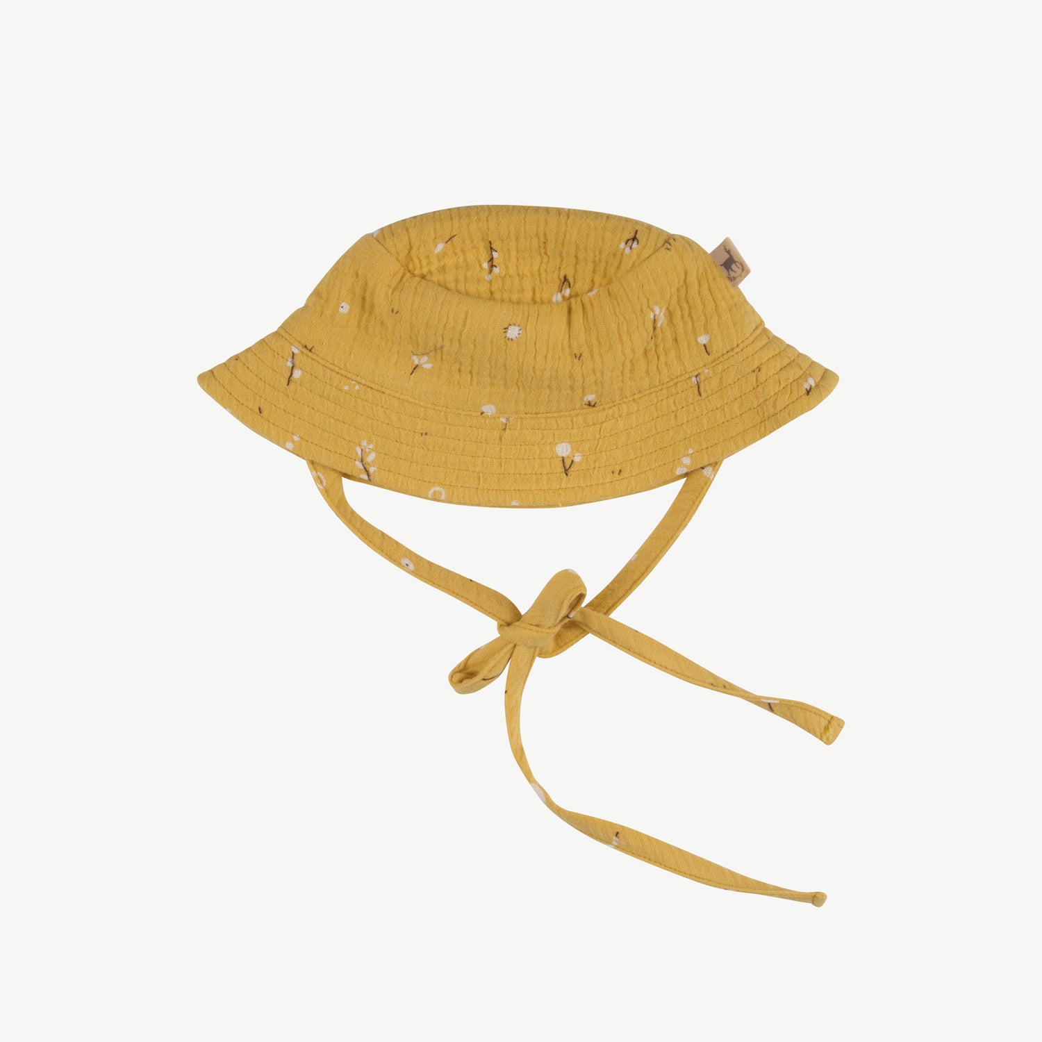 'dusty bloom' amber yellow muslin hat