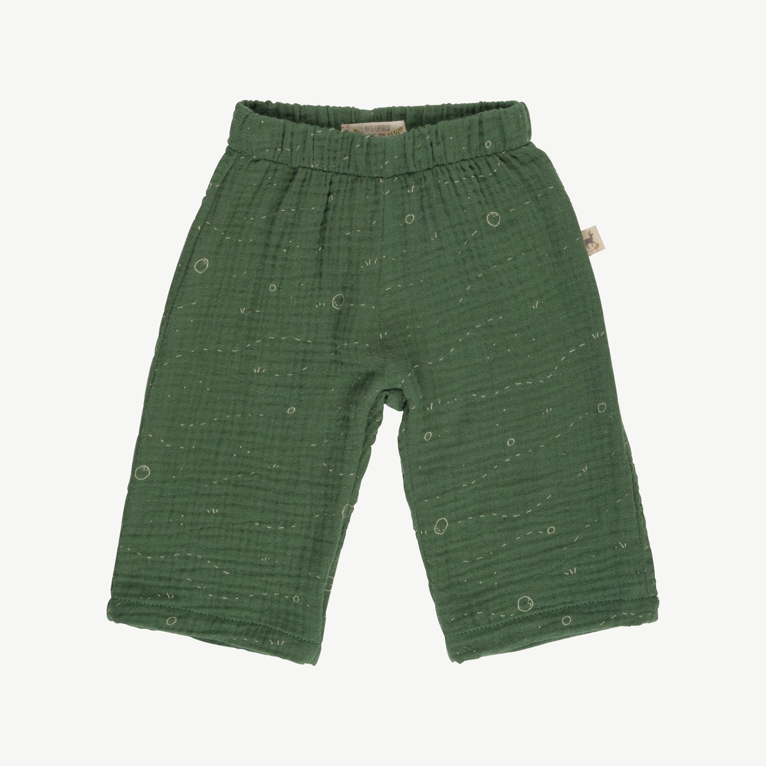 'beetle tracks' vineyard green muslin pants